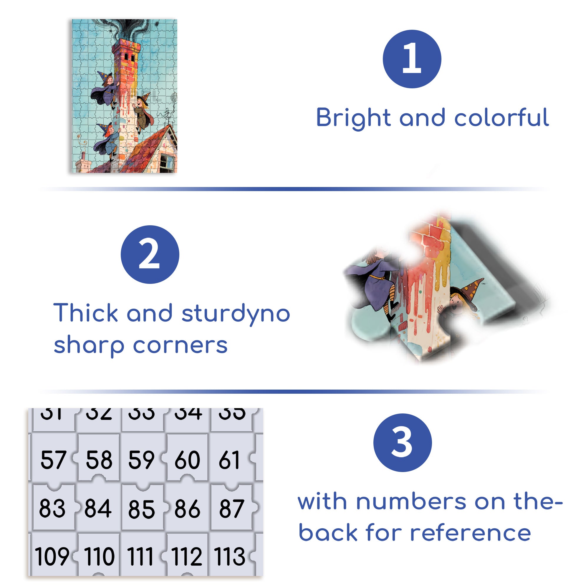 Three Witches 500pcs/1000pcs Jigsaw Puzzle, Scratch-Resistant, Interactive Family Game & Brain-Boosting DIY Decor, Perfect for Halloween, Christmas & New Year Gifts, Family Puzzle Game