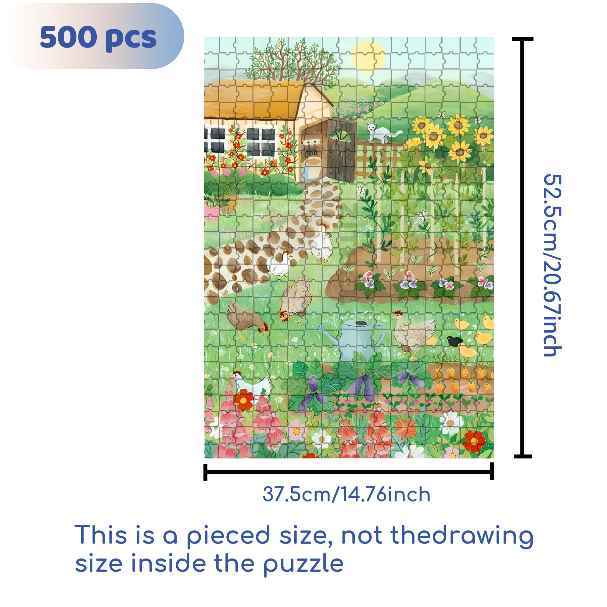Uncle Scott's Farm 500pcs/1000pcs Jigsaw Puzzle, Scratch-Resistant, Interactive Family Game & Brain-Boosting DIY Decor, Perfect for Halloween, Christmas & New Year Gifts, Family Puzzle Game