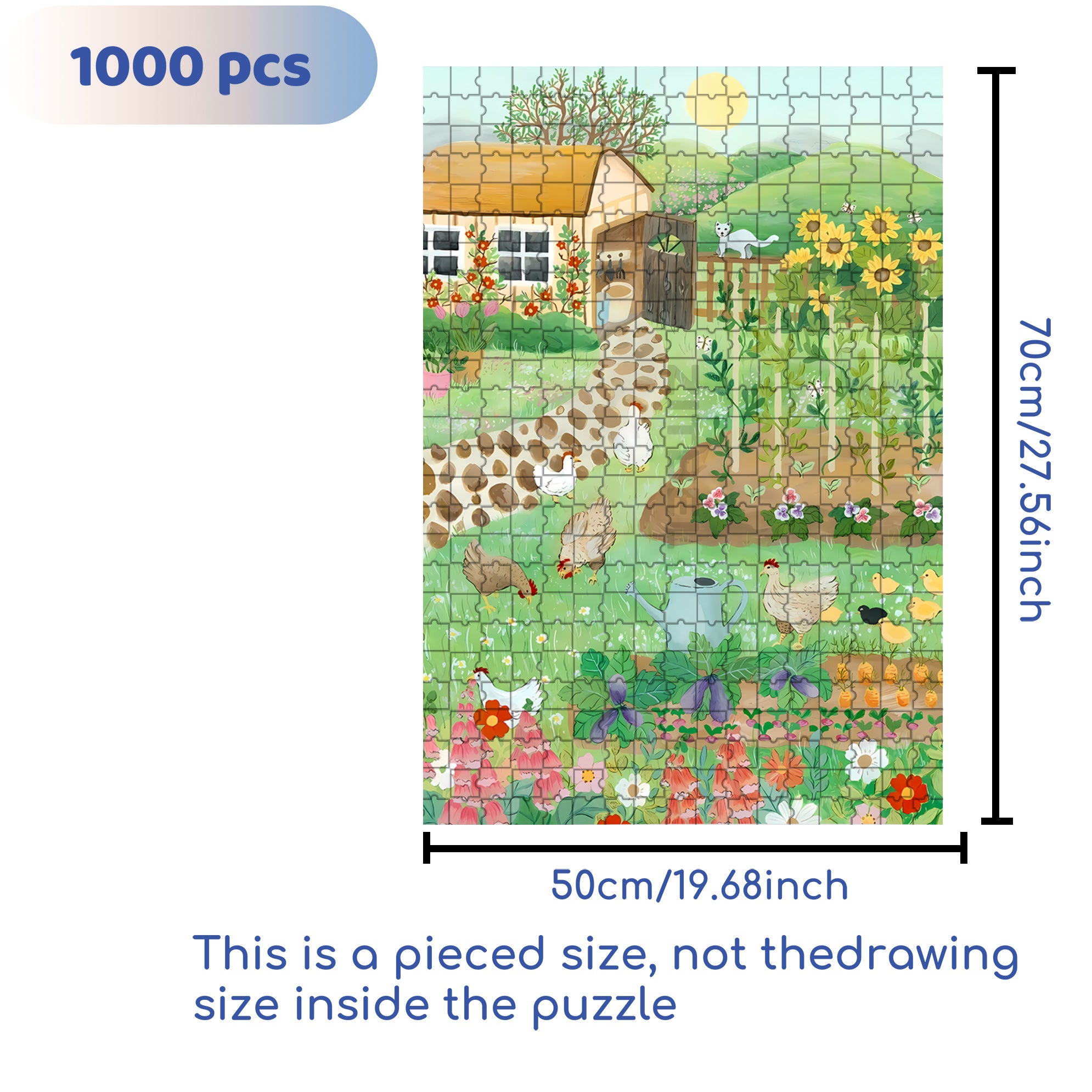 Uncle Scott's Farm 500pcs/1000pcs Jigsaw Puzzle, Scratch-Resistant, Interactive Family Game & Brain-Boosting DIY Decor, Perfect for Halloween, Christmas & New Year Gifts, Family Puzzle Game