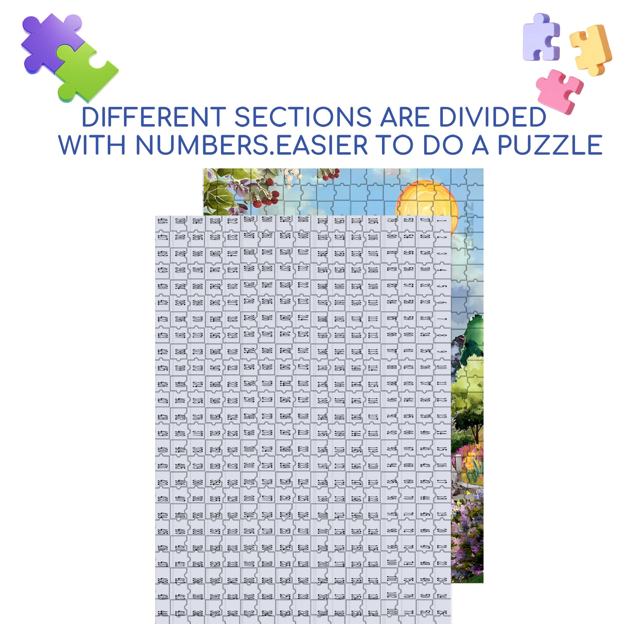Vanessa's Garden 500pcs/1000pcs Jigsaw Puzzle, Scratch-Resistant, Interactive Family Game & Brain-Boosting DIY Decor, Perfect for Halloween, Christmas & New Year Gifts, Family Puzzle Game