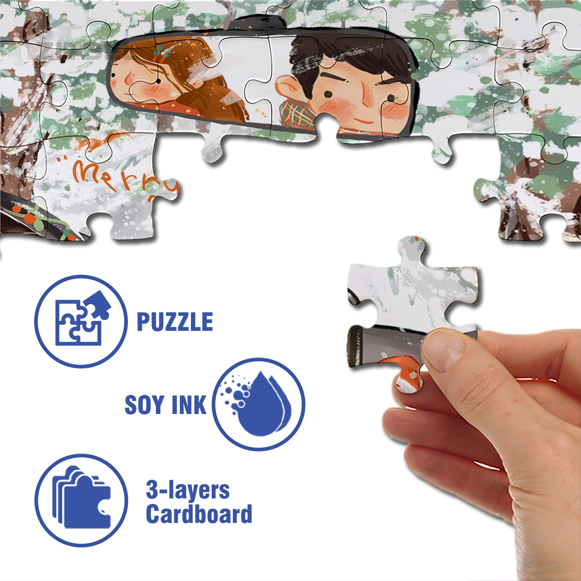 Warm Moments 500pcs/1000pcs Jigsaw Puzzle, Scratch-Resistant, Interactive Family Game & Brain-Boosting DIY Decor, Perfect for Halloween, Christmas & New Year Gifts, Family Puzzle Game