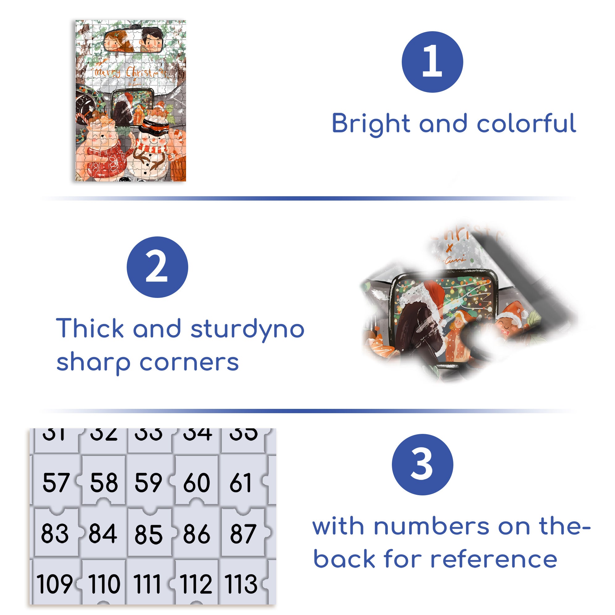 Warm Moments 500pcs/1000pcs Jigsaw Puzzle, Scratch-Resistant, Interactive Family Game & Brain-Boosting DIY Decor, Perfect for Halloween, Christmas & New Year Gifts, Family Puzzle Game