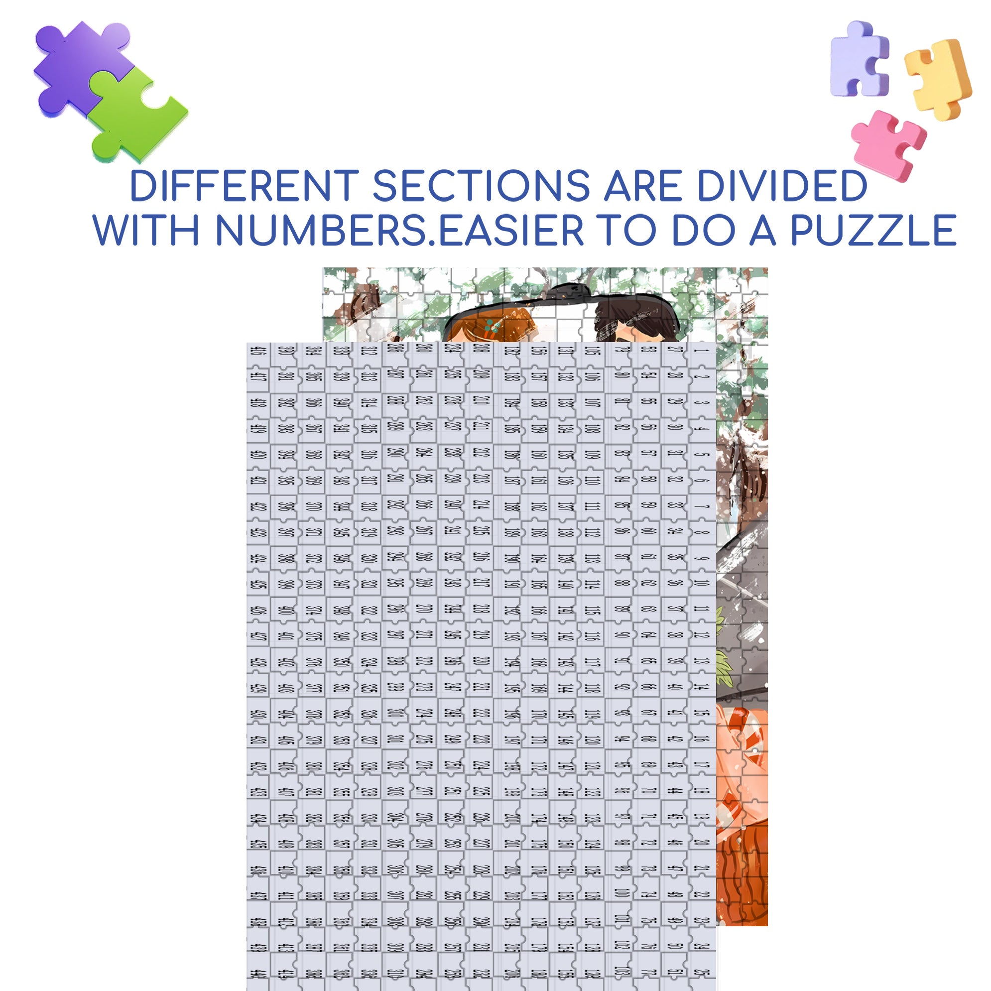 Warm Moments 500pcs/1000pcs Jigsaw Puzzle, Scratch-Resistant, Interactive Family Game & Brain-Boosting DIY Decor, Perfect for Halloween, Christmas & New Year Gifts, Family Puzzle Game