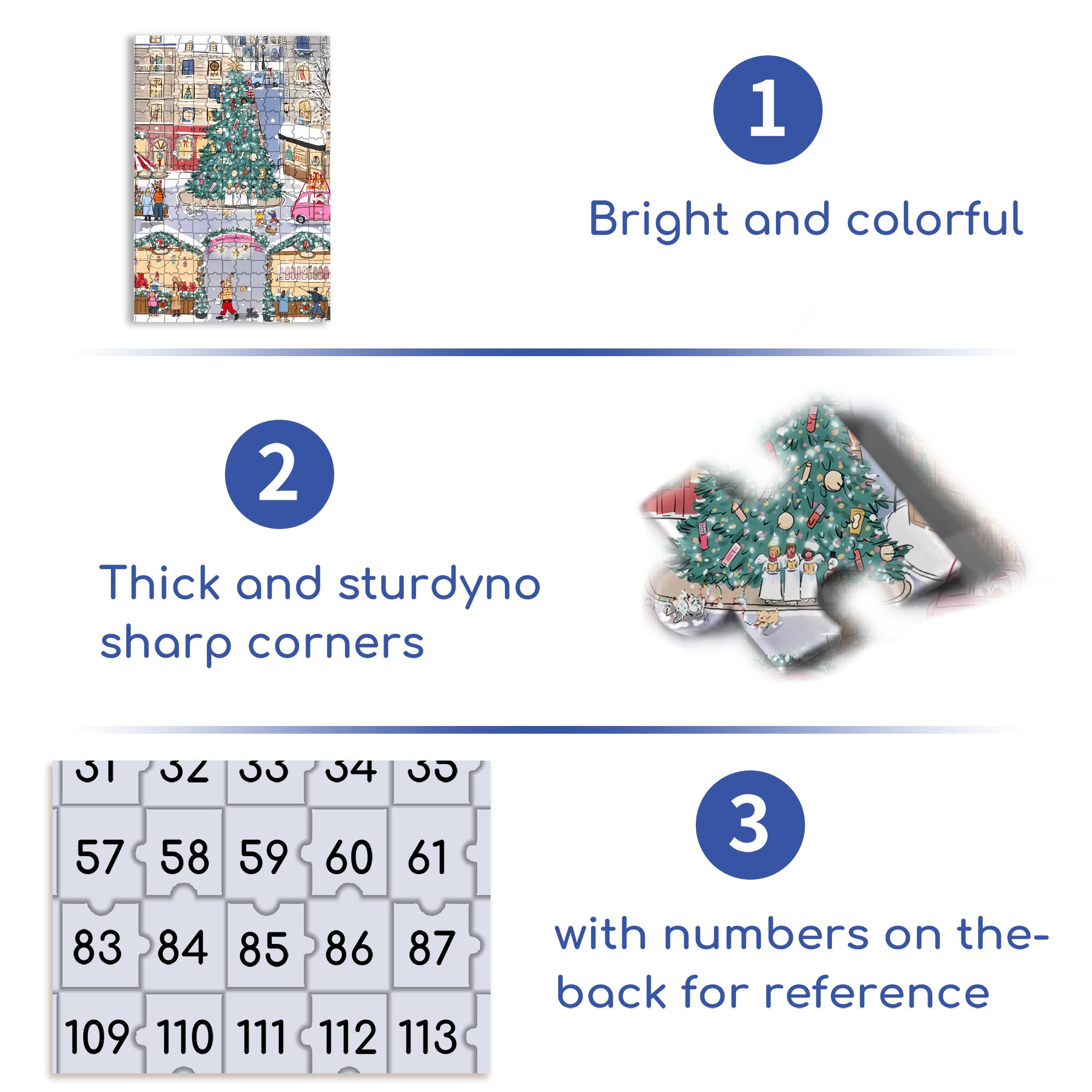 White Christmas 500pcs/1000pcs Jigsaw Puzzle, Scratch-Resistant, Interactive Family Game & Brain-Boosting DIY Decor, Perfect for Halloween, Christmas & New Year Gifts, Family Puzzle Game