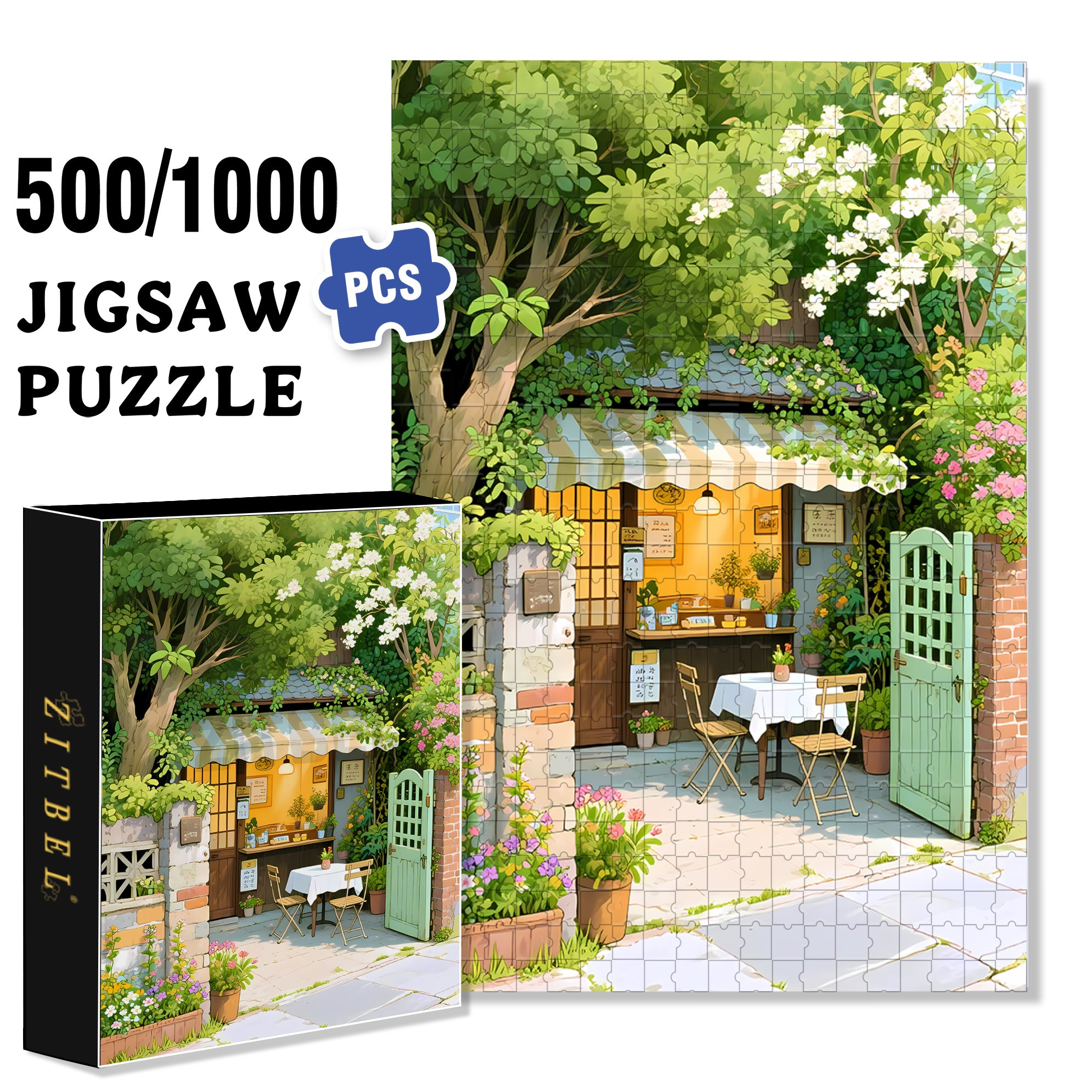 Follow 500pcs/1000pcs Jigsaw Puzzle, Scratch-Resistant, Interactive Family Game & Brain-Boosting DIY Decor, Perfect for Halloween, Christmas & New Year Gifts, Family Puzzle Game