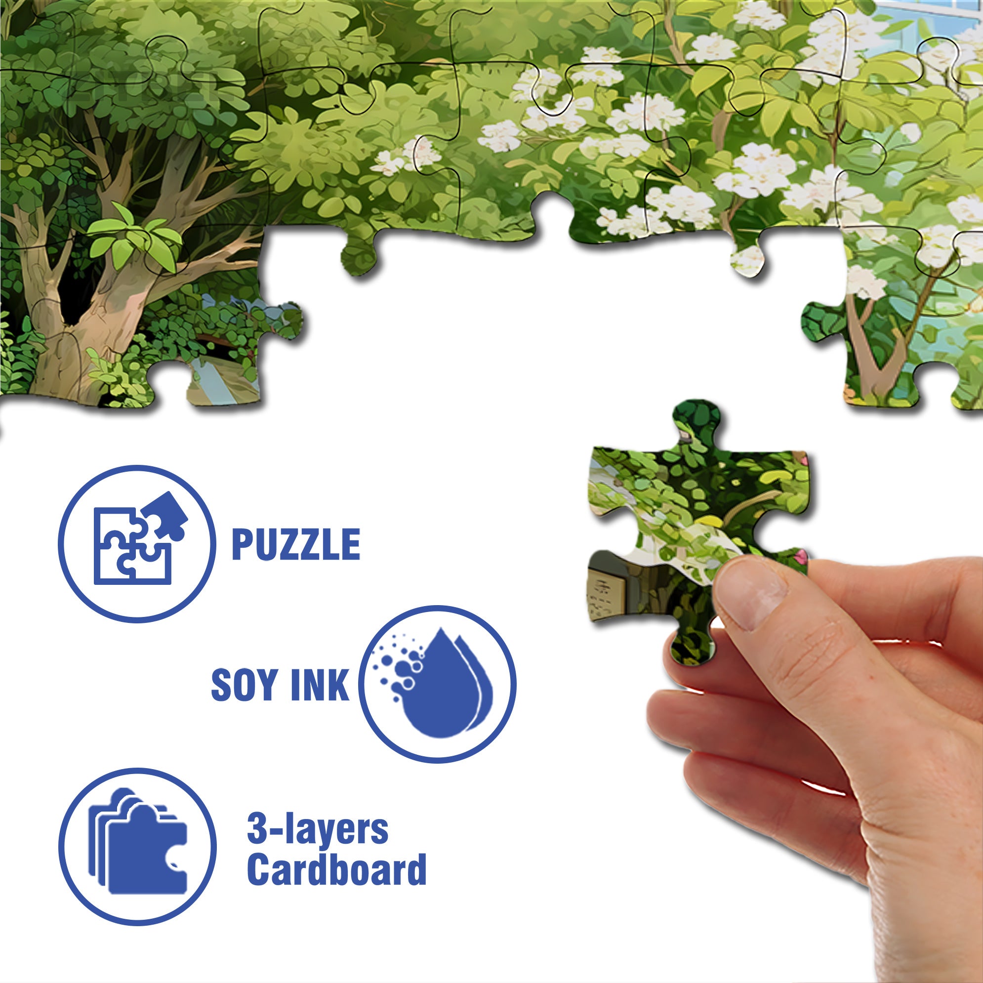 Follow 500pcs/1000pcs Jigsaw Puzzle, Scratch-Resistant, Interactive Family Game & Brain-Boosting DIY Decor, Perfect for Halloween, Christmas & New Year Gifts, Family Puzzle Game