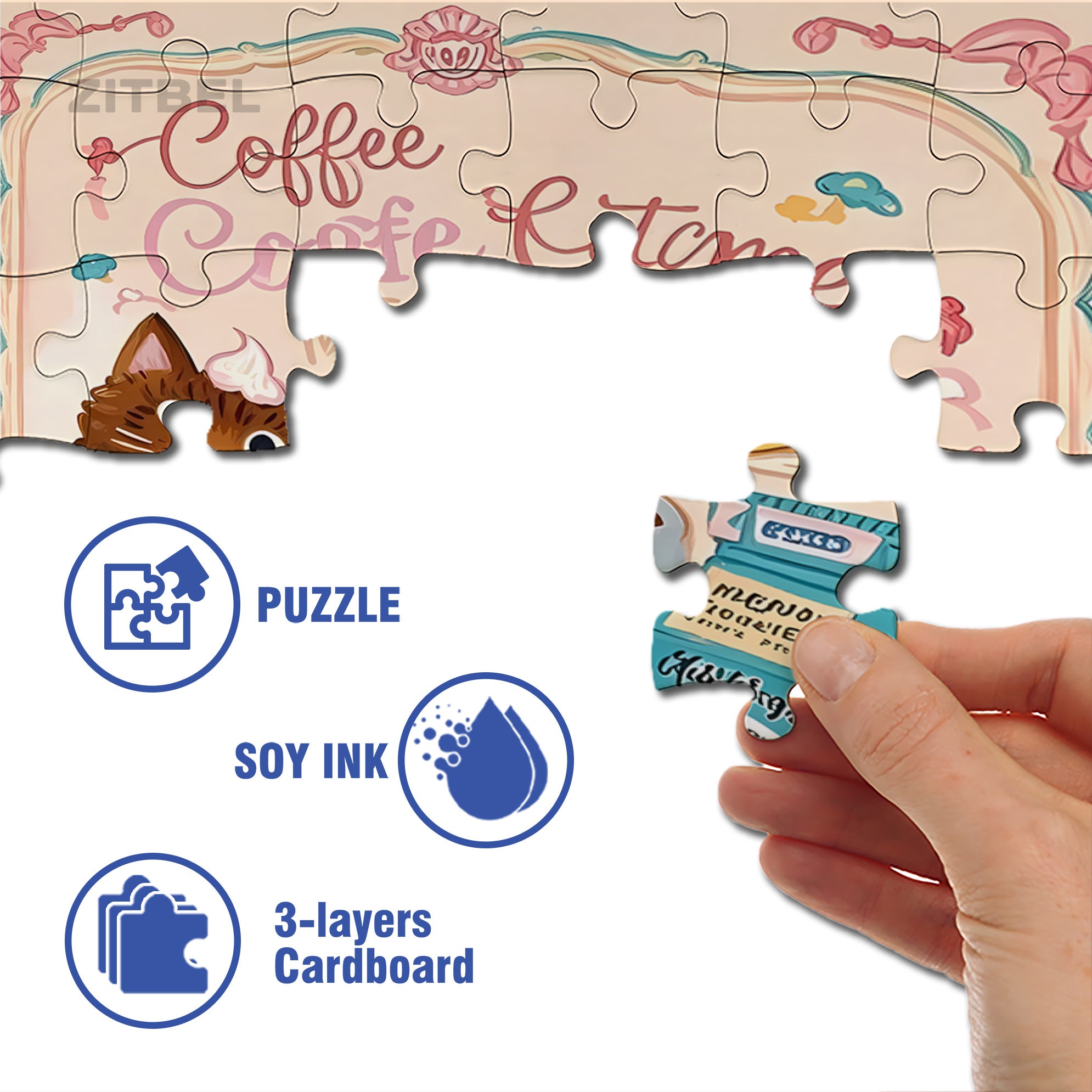 Joy Of Dessert 500pcs/1000pcs Jigsaw Puzzle, Scratch-Resistant, Interactive Family Game & Brain-Boosting DIY Decor, Perfect for Halloween, Christmas & New Year Gifts, Family Puzzle Game