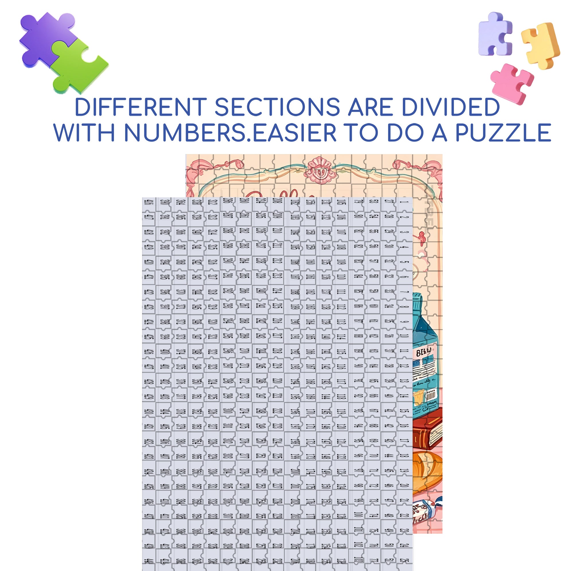 Joy Of Dessert 500pcs/1000pcs Jigsaw Puzzle, Scratch-Resistant, Interactive Family Game & Brain-Boosting DIY Decor, Perfect for Halloween, Christmas & New Year Gifts, Family Puzzle Game