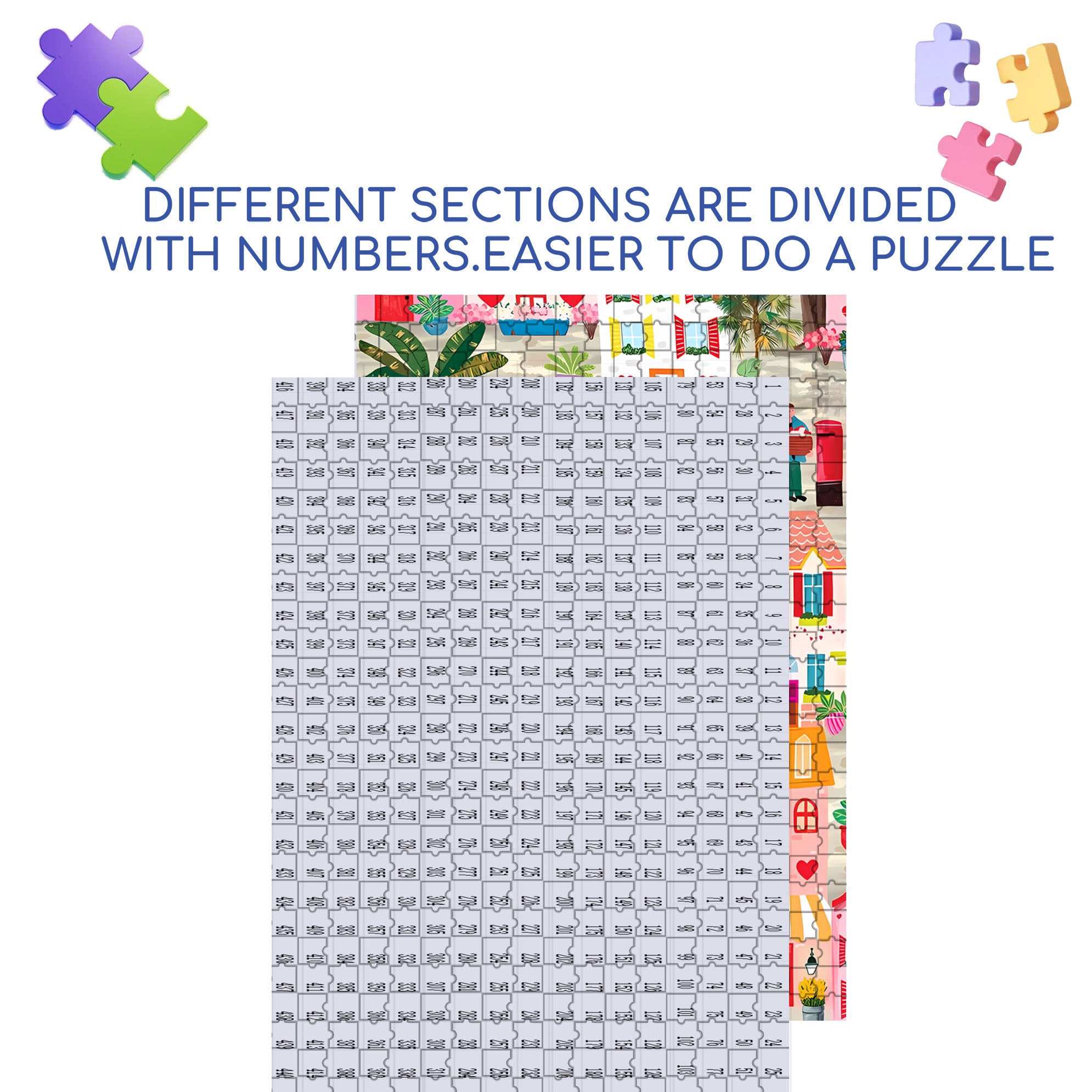 Love Is The Air 500pcs/1000pcs Jigsaw Puzzle, Scratch-Resistant, Interactive Family Game & Brain-Boosting DIY Decor, Perfect for Halloween, Christmas & New Year Gifts, Family Puzzle Game