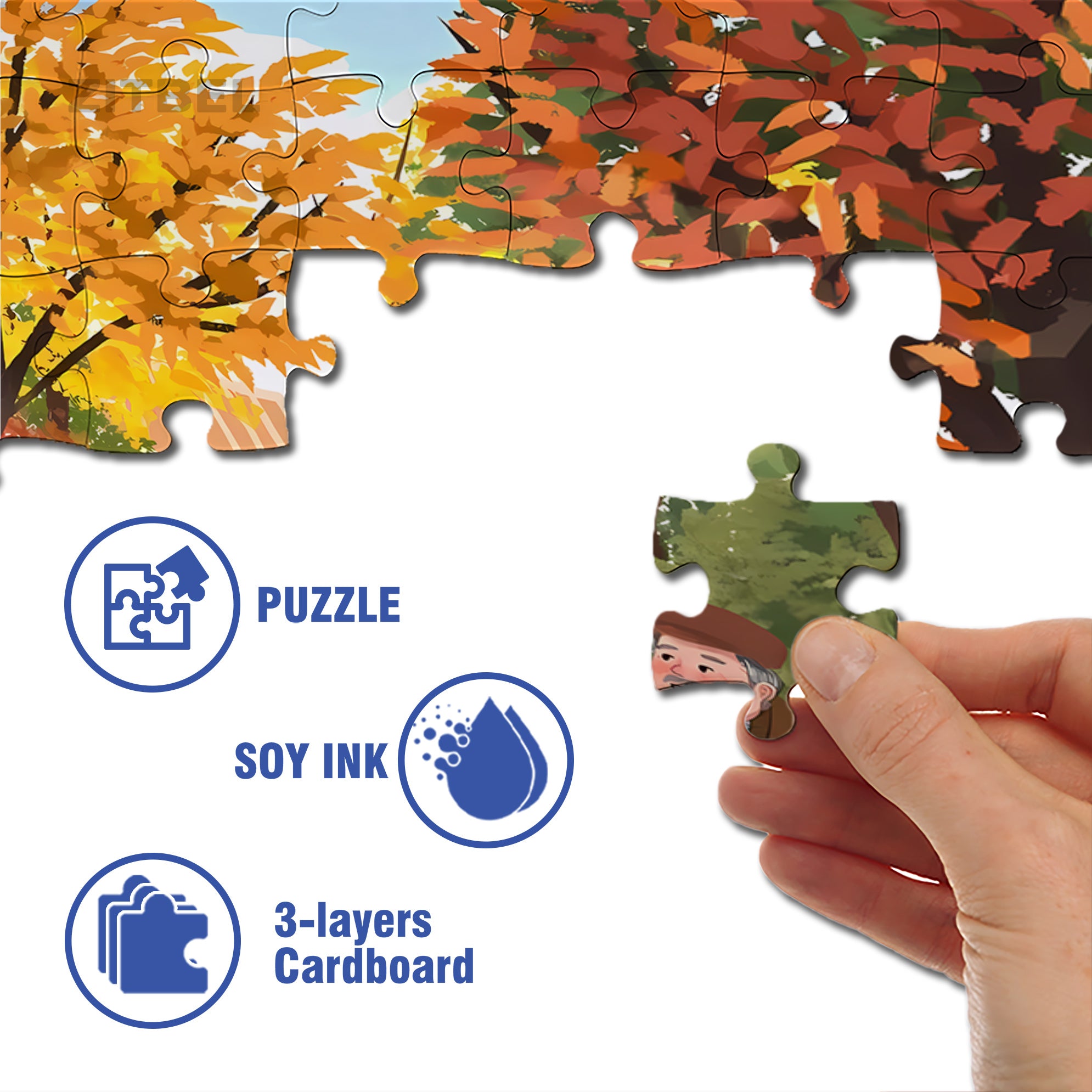 Old Buddy 500pcs/1000pcs Jigsaw Puzzle, Scratch-Resistant, Interactive Family Game & Brain-Boosting DIY Decor, Perfect for Halloween, Christmas & New Year Gifts, Family Puzzle Game