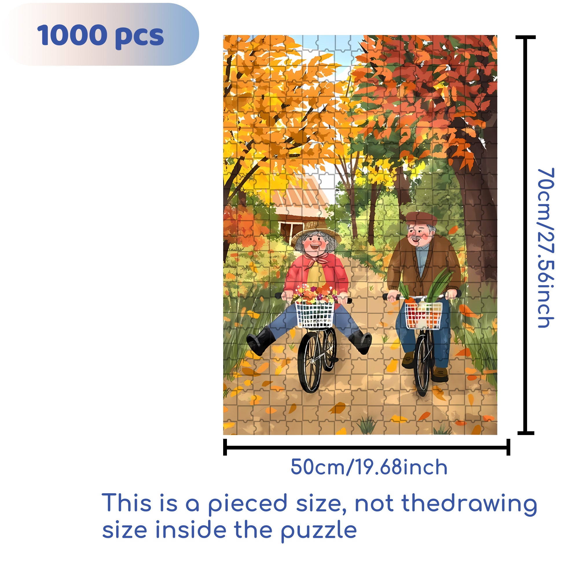 Old Buddy 500pcs/1000pcs Jigsaw Puzzle, Scratch-Resistant, Interactive Family Game & Brain-Boosting DIY Decor, Perfect for Halloween, Christmas & New Year Gifts, Family Puzzle Game