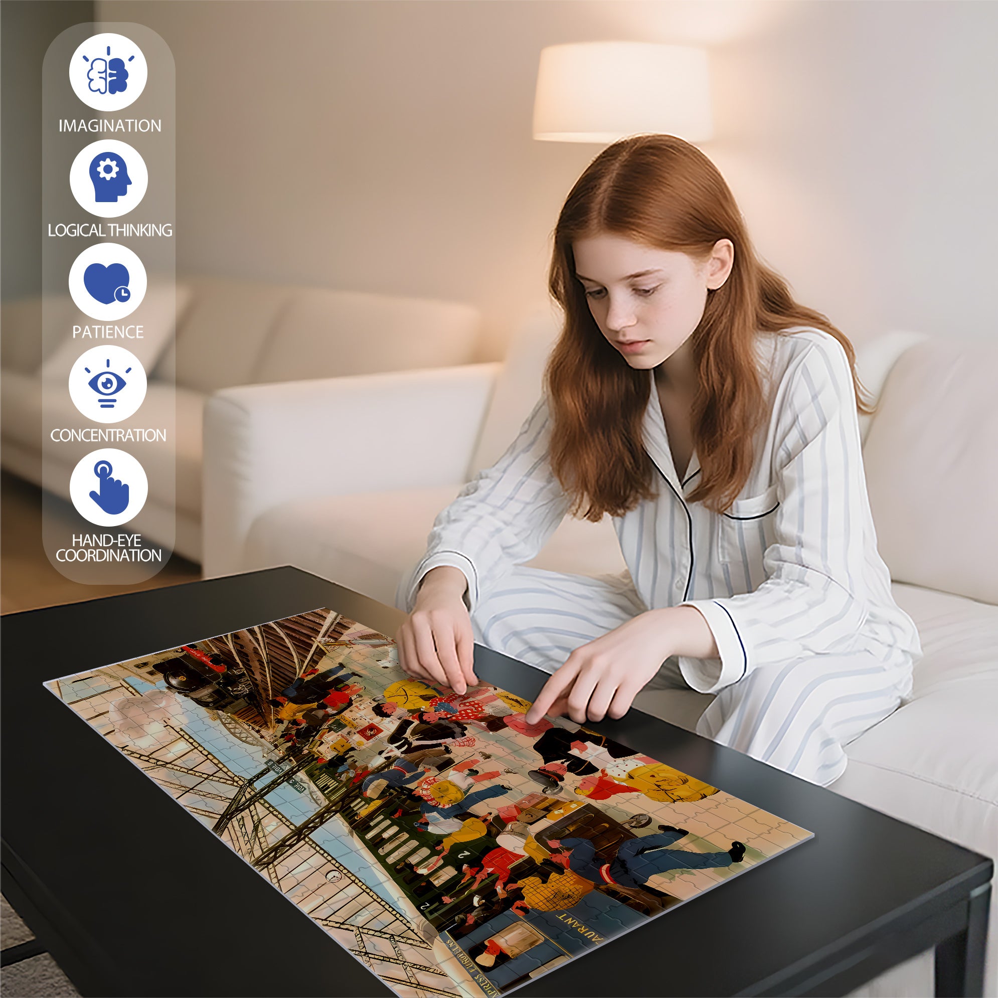 Parting Blooms Flowers 500pcs/1000pcs Jigsaw Puzzle, Scratch-Resistant, Interactive Family Game & Brain-Boosting DIY Decor, Perfect for Halloween, Christmas & New Year Gifts, Family Puzzle Game