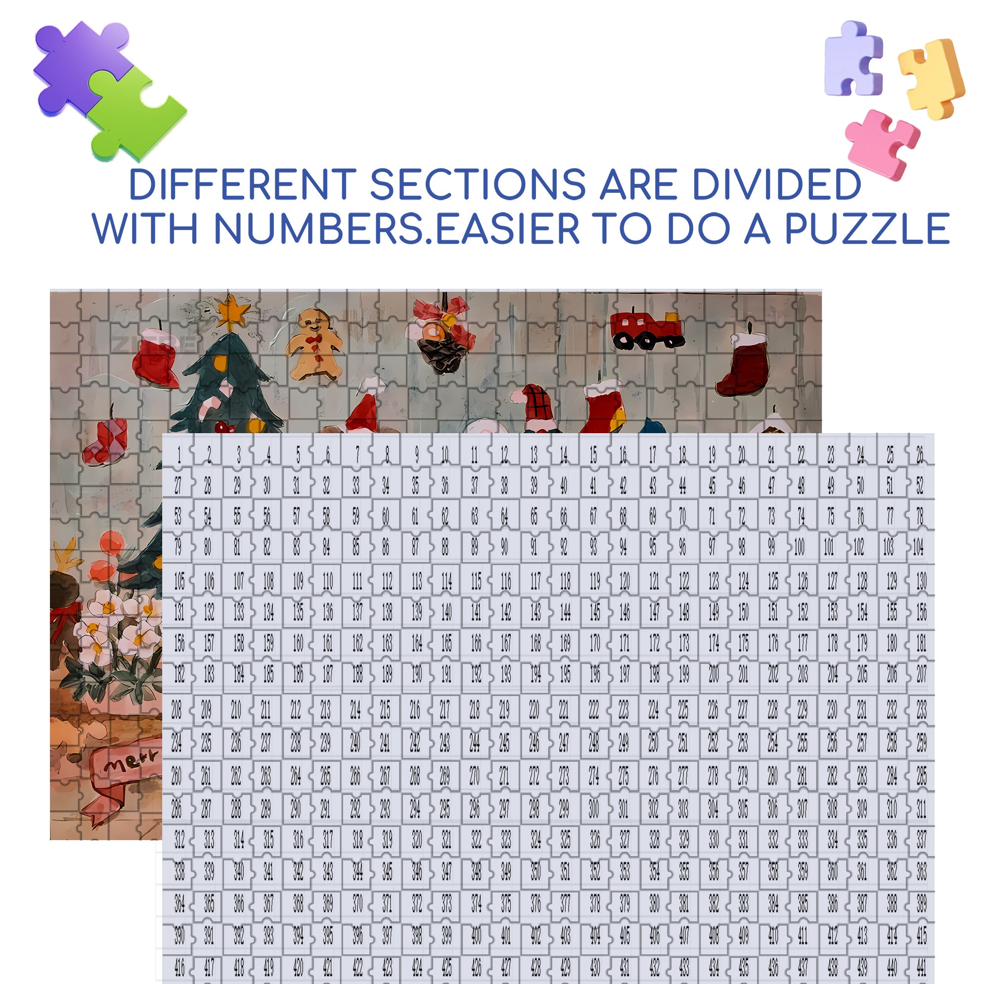 Pets Christmas 500pcs/1000pcs Jigsaw Puzzle, Scratch-Resistant, Interactive Family Game & Brain-Boosting DIY Decor, Perfect for Halloween, Christmas & New Year Gifts, Family Puzzle Game