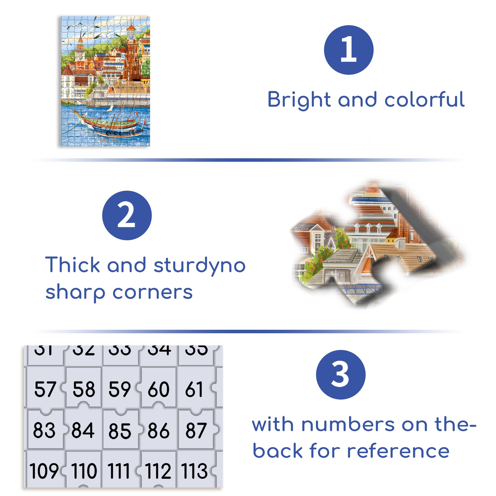 Pier Scenery 500pcs/1000pcs Jigsaw Puzzle, Scratch-Resistant, Interactive Family Game & Brain-Boosting DIY Decor, Perfect for Halloween, Christmas & New Year Gifts, Family Puzzle Game