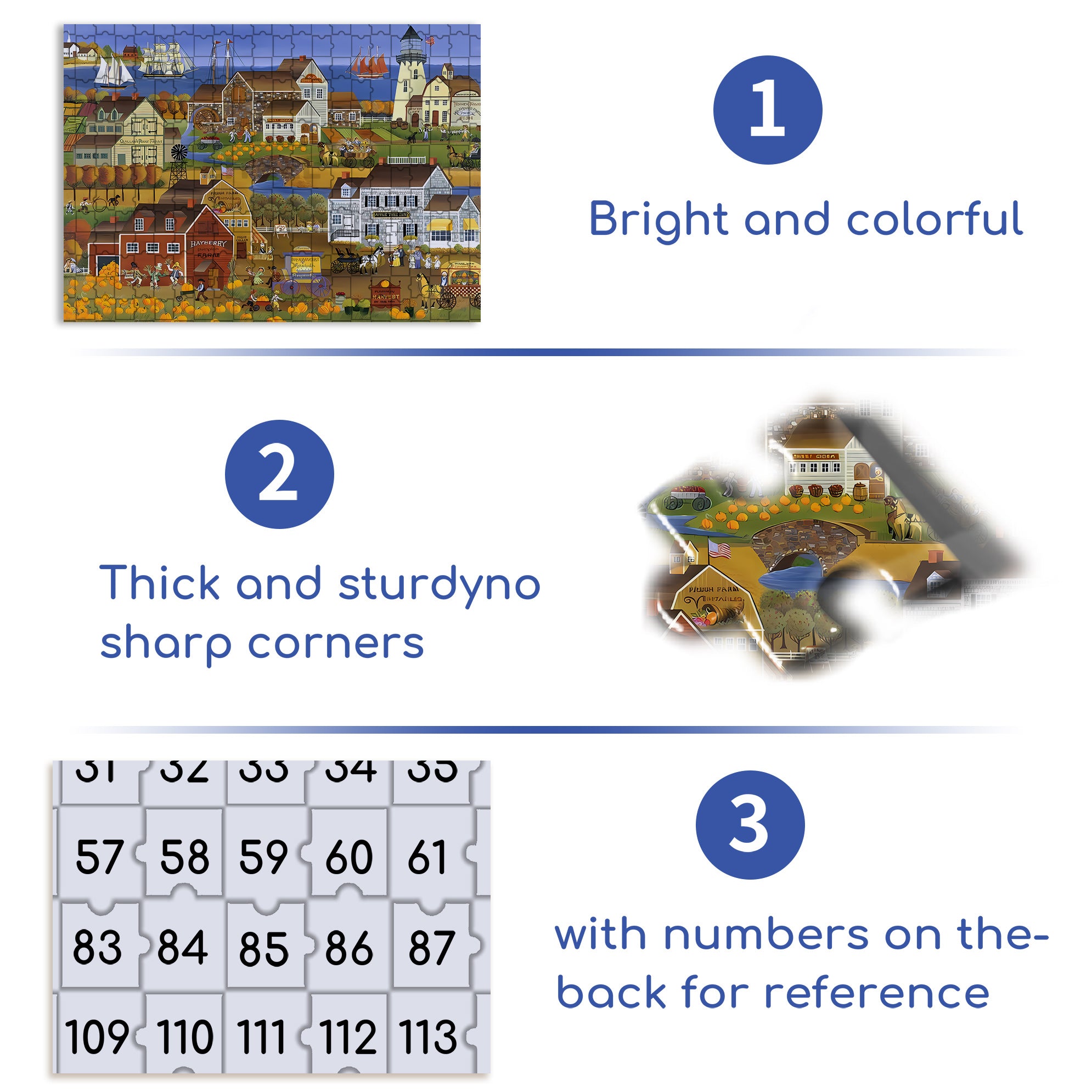 Pumpkin Harvest 500pcs/1000pcs Jigsaw Puzzle, Scratch-Resistant, Interactive Family Game & Brain-Boosting DIY Decor, Perfect for Halloween, Christmas & New Year Gifts, Family Puzzle Game