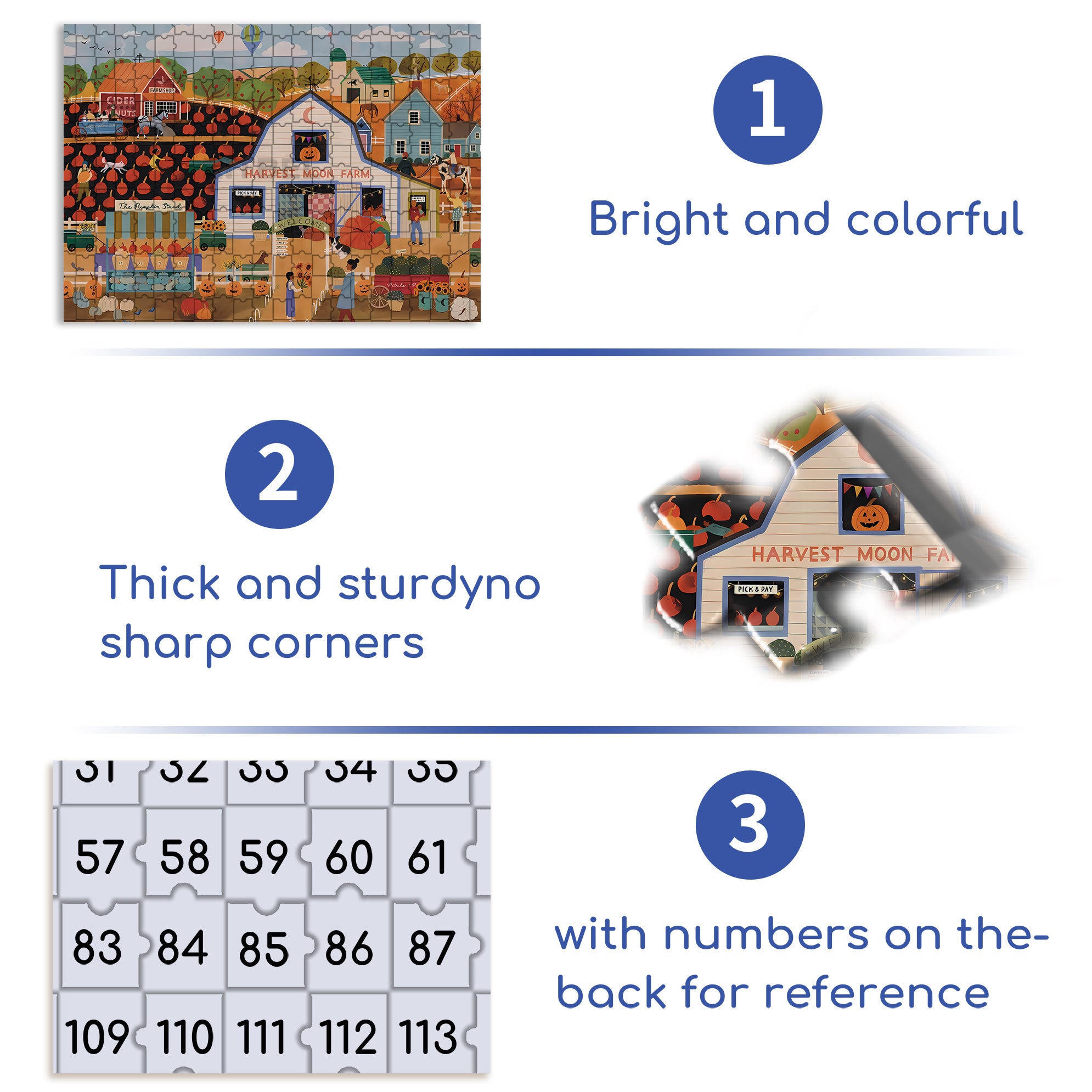 Pumpkin Picking 500pcs/1000pcs Jigsaw Puzzle, Scratch-Resistant, Interactive Family Game & Brain-Boosting DIY Decor, Perfect for Halloween, Christmas & New Year Gifts, Family Puzzle Game