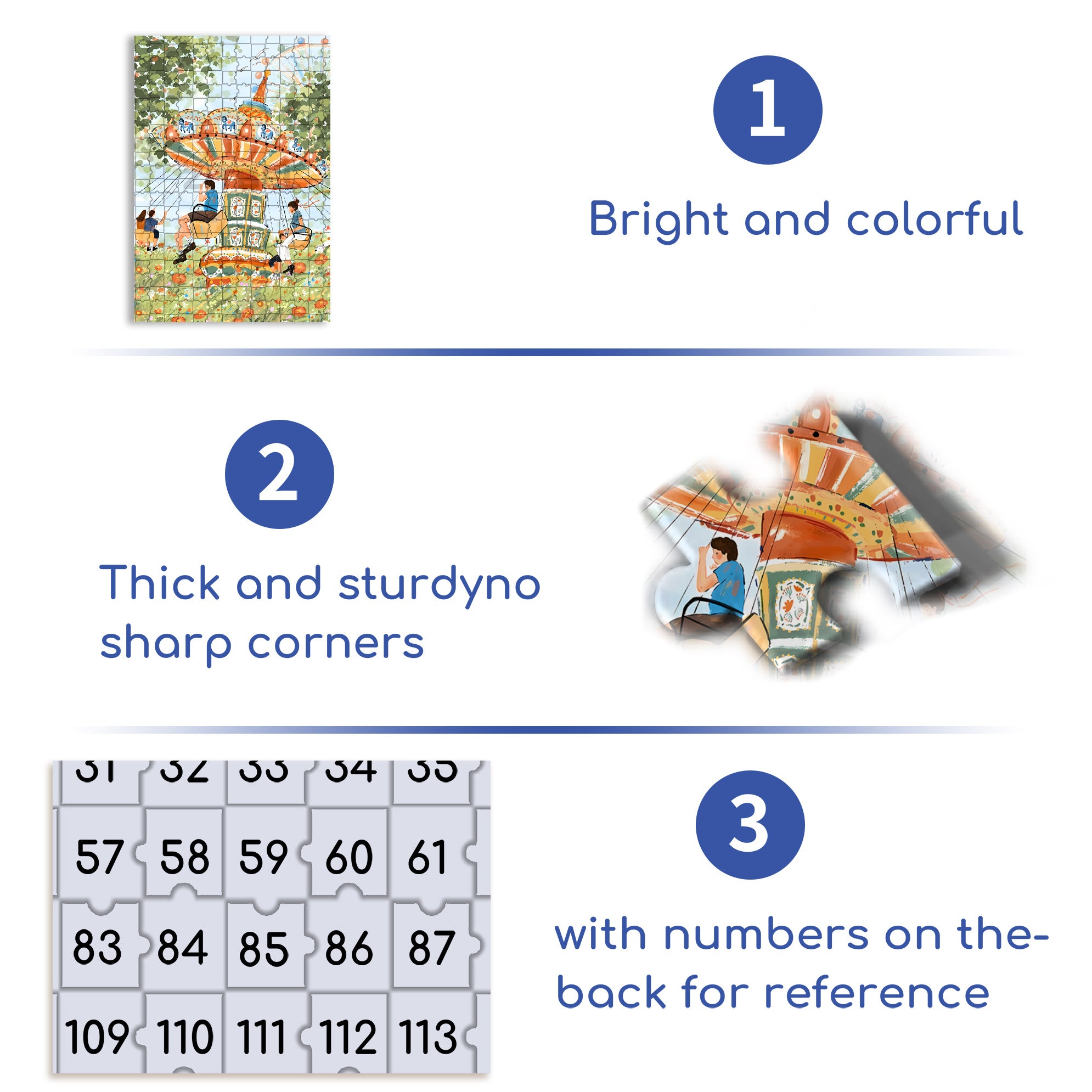 Rotating Swing 500pcs/1000pcs Jigsaw Puzzle, Scratch-Resistant, Interactive Family Game & Brain-Boosting DIY Decor, Perfect for Halloween, Christmas & New Year Gifts, Family Puzzle Game