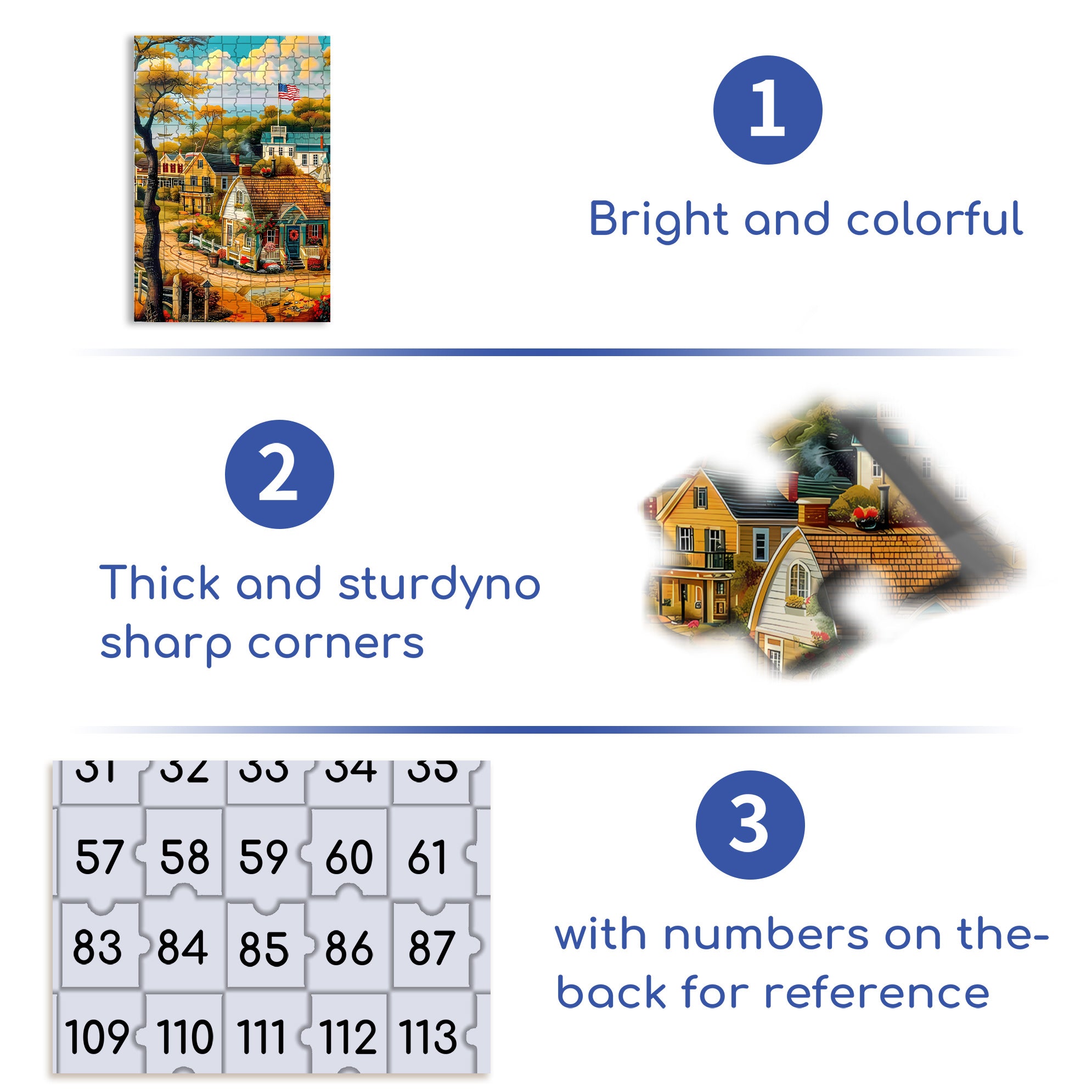 Rural America 500pcs/1000pcs Jigsaw Puzzle, Scratch-Resistant, Interactive Family Game & Brain-Boosting DIY Decor, Perfect for Halloween, Christmas & New Year Gifts, Family Puzzle Game