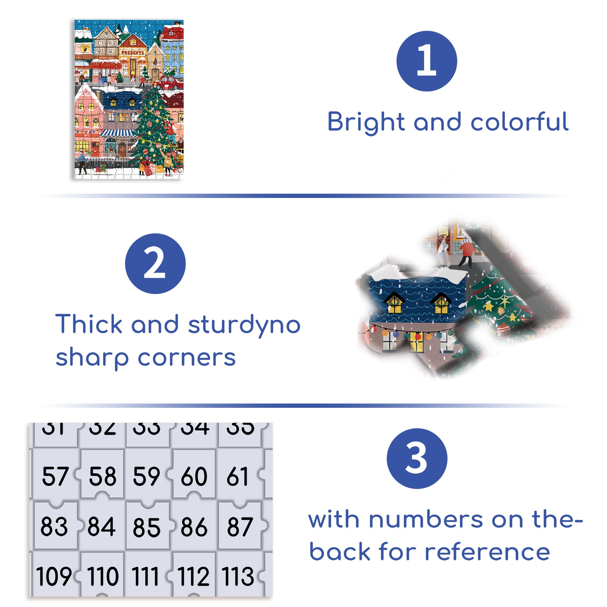 Snow Street 500pcs/1000pcs Jigsaw Puzzle, Scratch-Resistant, Interactive Family Game & Brain-Boosting DIY Decor, Perfect for Halloween, Christmas & New Year Gifts, Family Puzzle Game