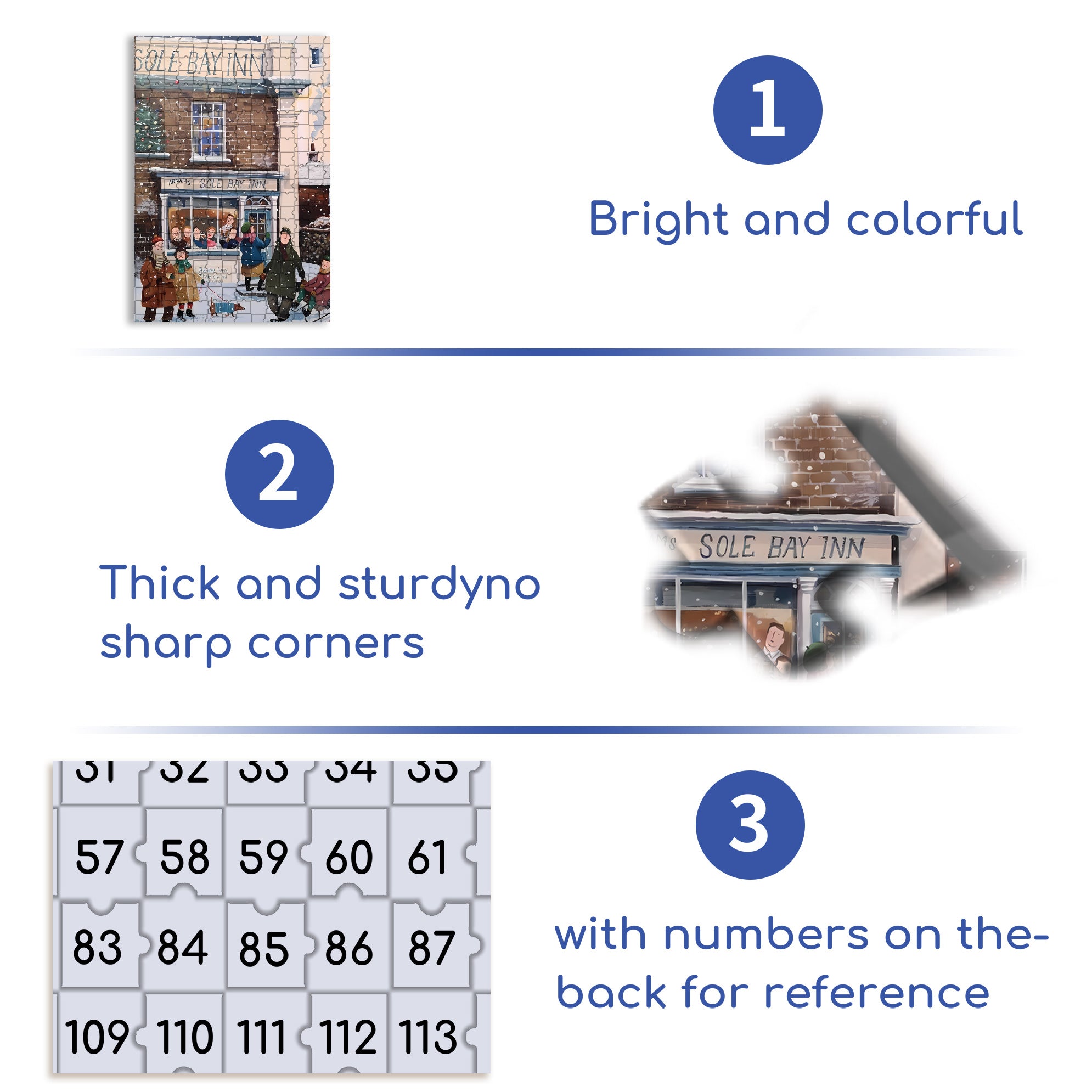 Sole Bay Inn 500pcs/1000pcs Jigsaw Puzzle, Scratch-Resistant, Interactive Family Game & Brain-Boosting DIY Decor, Perfect for Halloween, Christmas & New Year Gifts, Family Puzzle Game