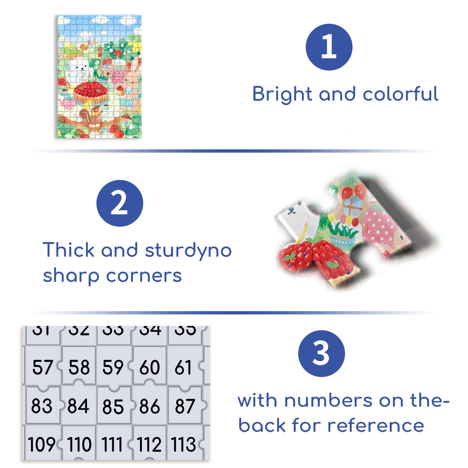 Strawberry Pie 500pcs/1000pcs Jigsaw Puzzle, Scratch-Resistant, Interactive Family Game & Brain-Boosting DIY Decor, Perfect for Halloween, Christmas & New Year Gifts, Family Puzzle Game