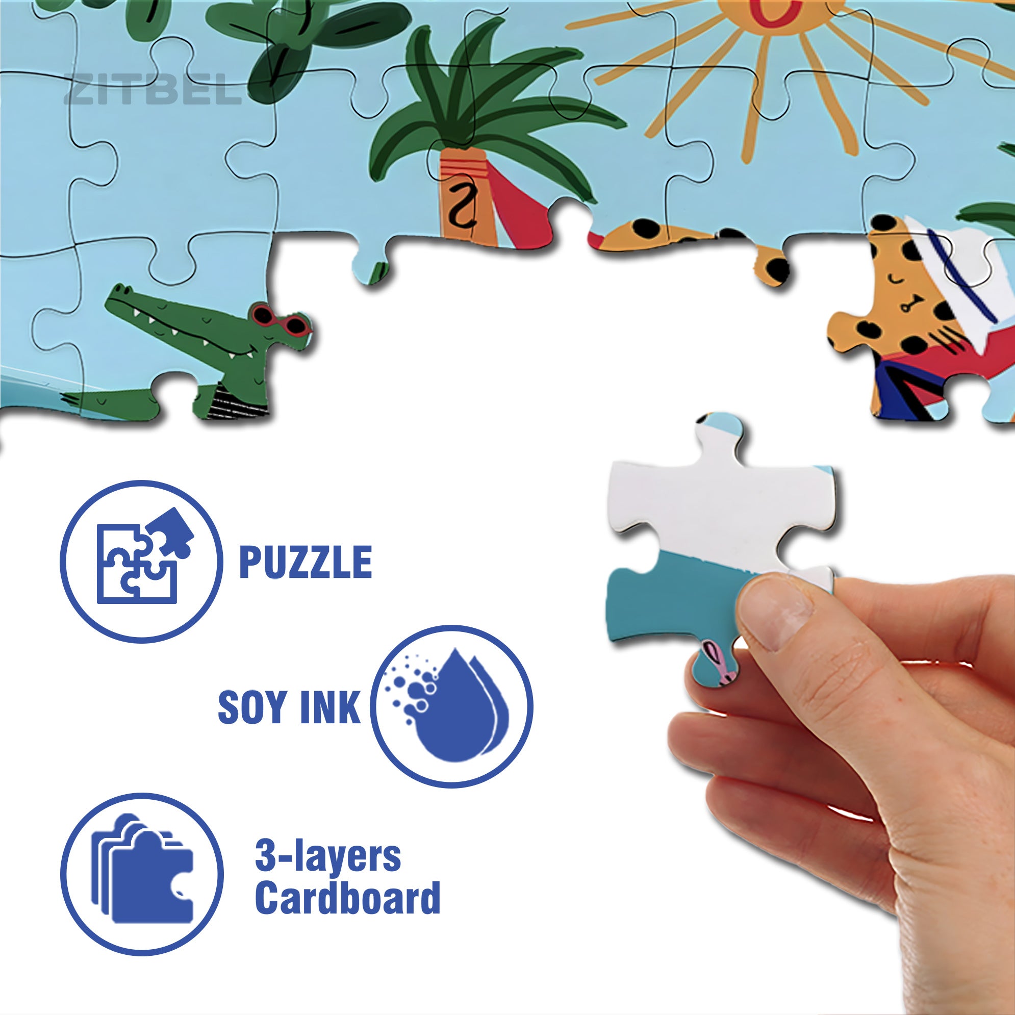 Summer Holiday 500pcs/1000pcs Jigsaw Puzzle, Scratch-Resistant, Interactive Family Game & Brain-Boosting DIY Decor, Perfect for Halloween, Christmas & New Year Gifts, Family Puzzle Game