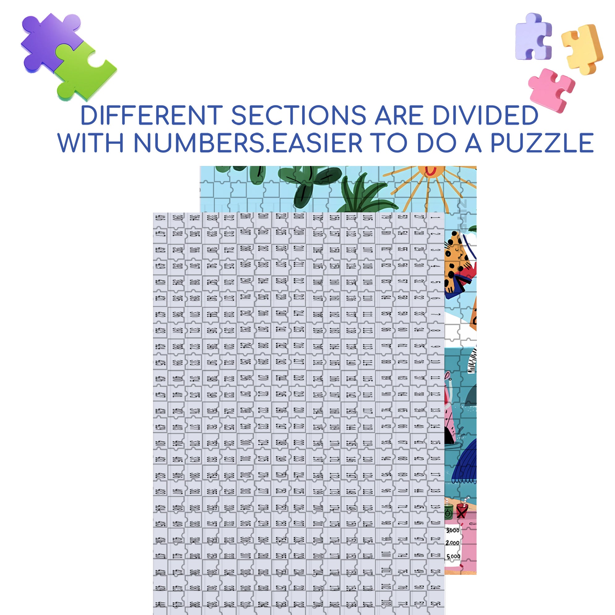Summer Holiday 500pcs/1000pcs Jigsaw Puzzle, Scratch-Resistant, Interactive Family Game & Brain-Boosting DIY Decor, Perfect for Halloween, Christmas & New Year Gifts, Family Puzzle Game