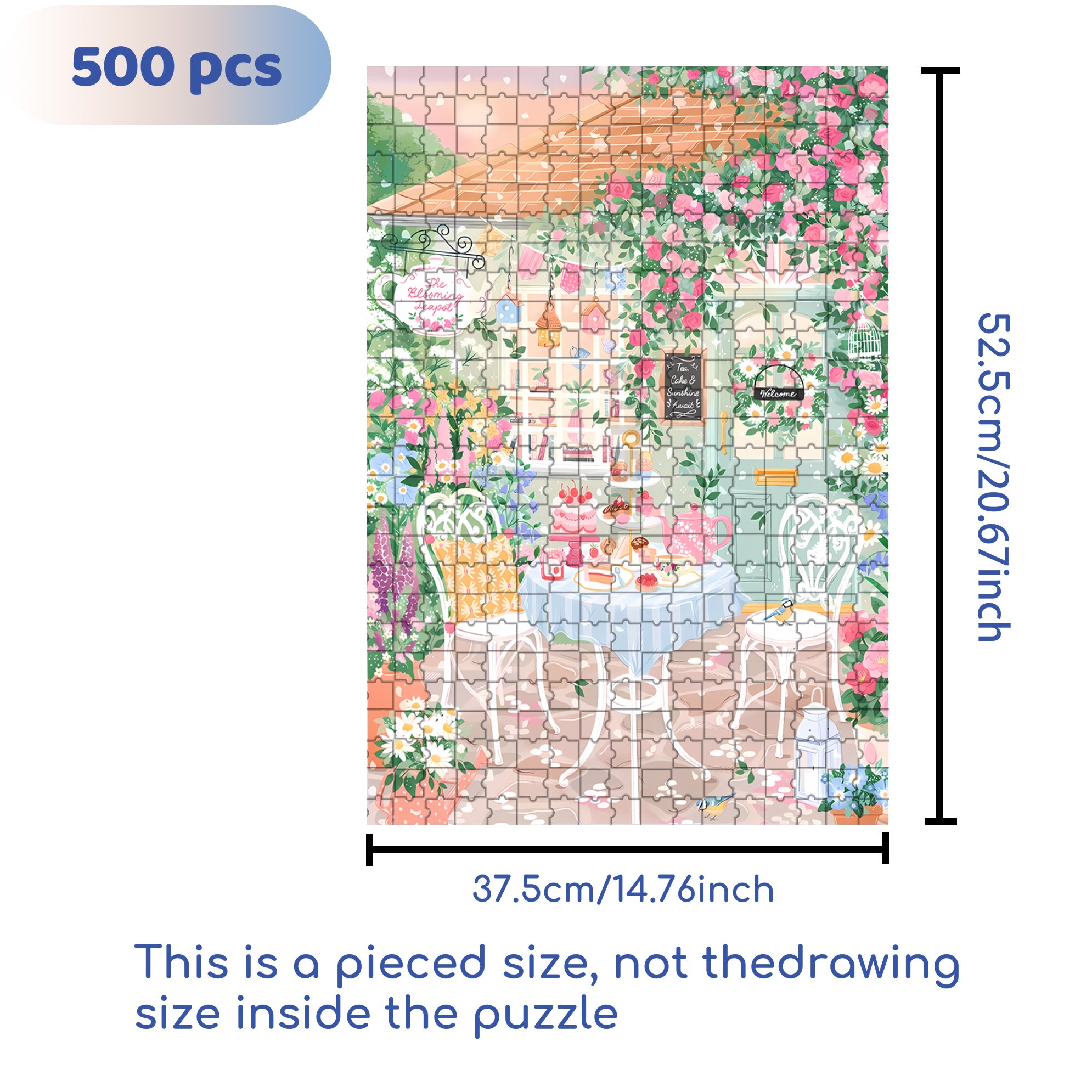 Sunshine Await 500pcs/1000pcs Jigsaw Puzzle, Scratch-Resistant, Interactive Family Game & Brain-Boosting DIY Decor, Perfect for Halloween, Christmas & New Year Gifts, Family Puzzle Game
