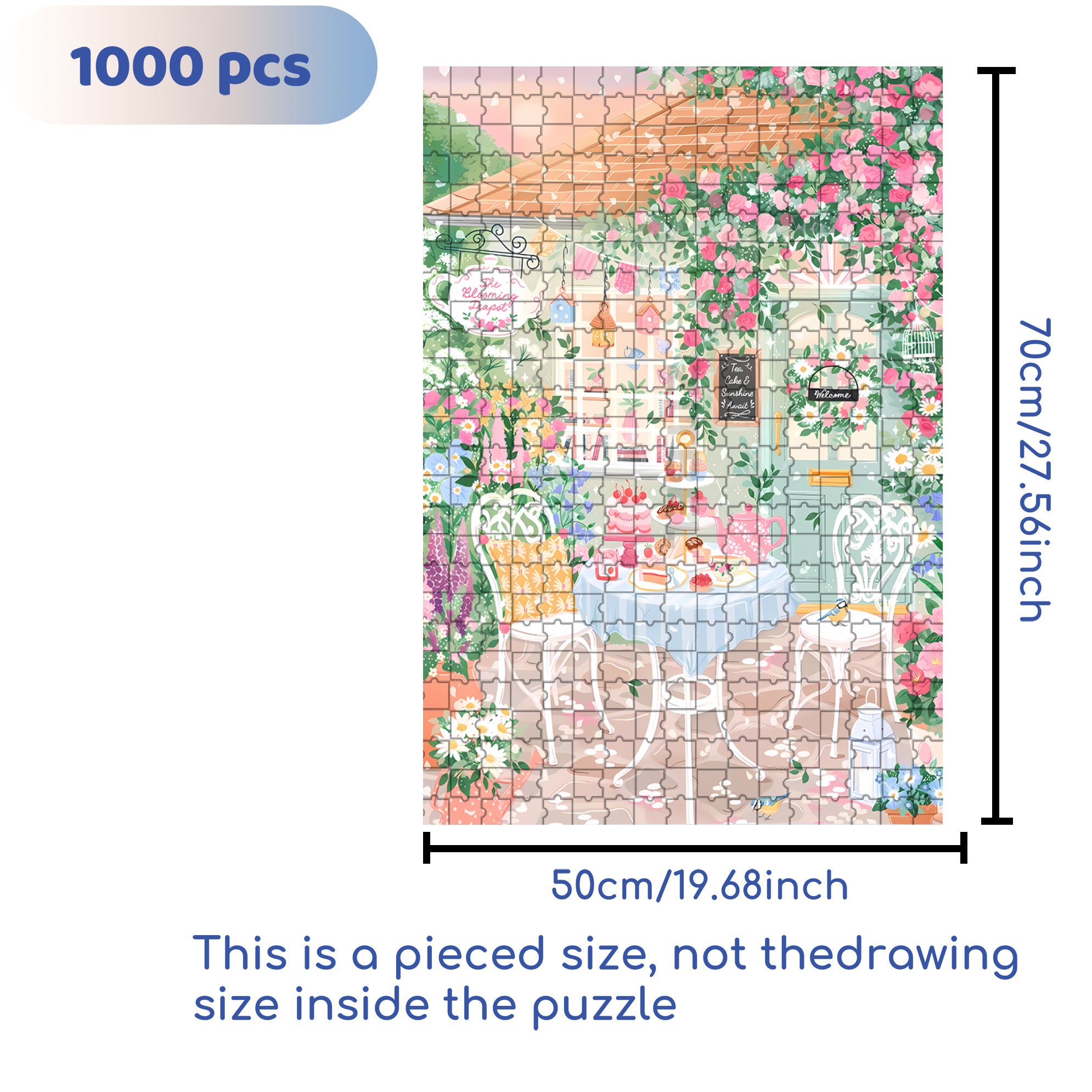 Sunshine Await 500pcs/1000pcs Jigsaw Puzzle, Scratch-Resistant, Interactive Family Game & Brain-Boosting DIY Decor, Perfect for Halloween, Christmas & New Year Gifts, Family Puzzle Game