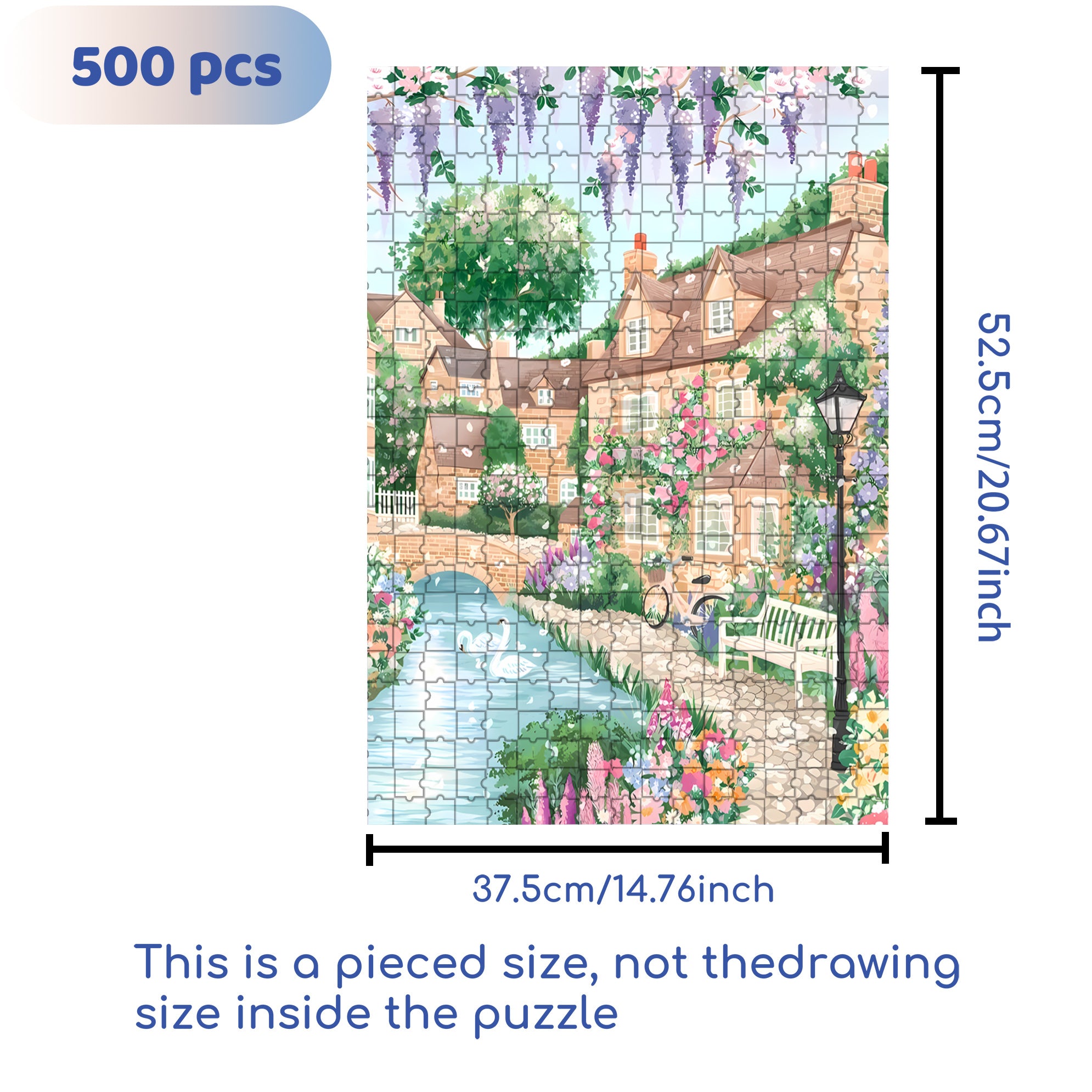 The Beauty Of Spring 500pcs/1000pcs Jigsaw Puzzle, Scratch-Resistant, Interactive Family Game & Brain-Boosting DIY Decor, Perfect for Halloween, Christmas & New Year Gifts, Family Puzzle Game