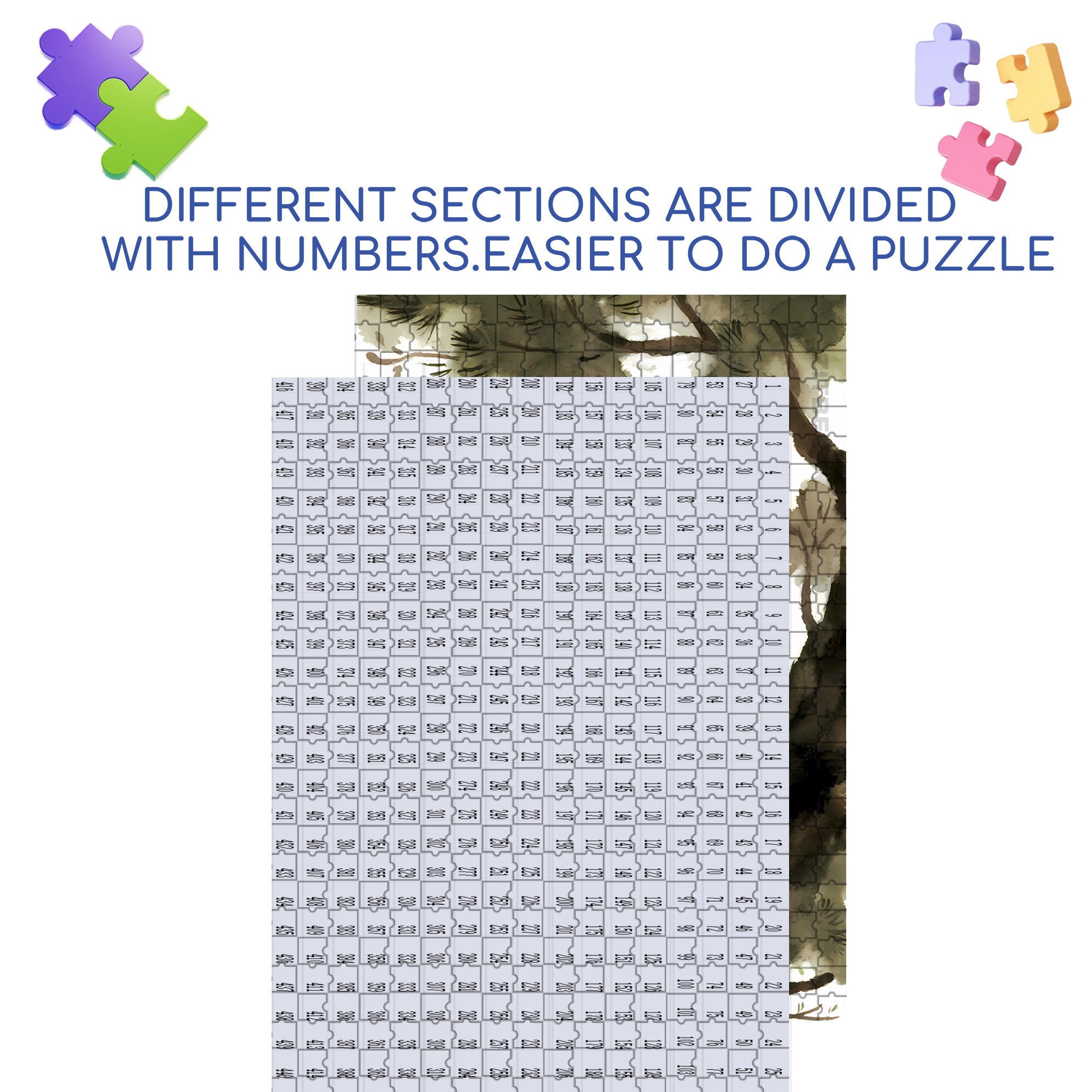 The Elf Under The Big Tree 500pcs/1000pcs Jigsaw Puzzle, Scratch-Resistant, Interactive Family Game & Brain-Boosting DIY Decor, Perfect for Halloween, Christmas & New Year Gifts, Family Puzzle Game