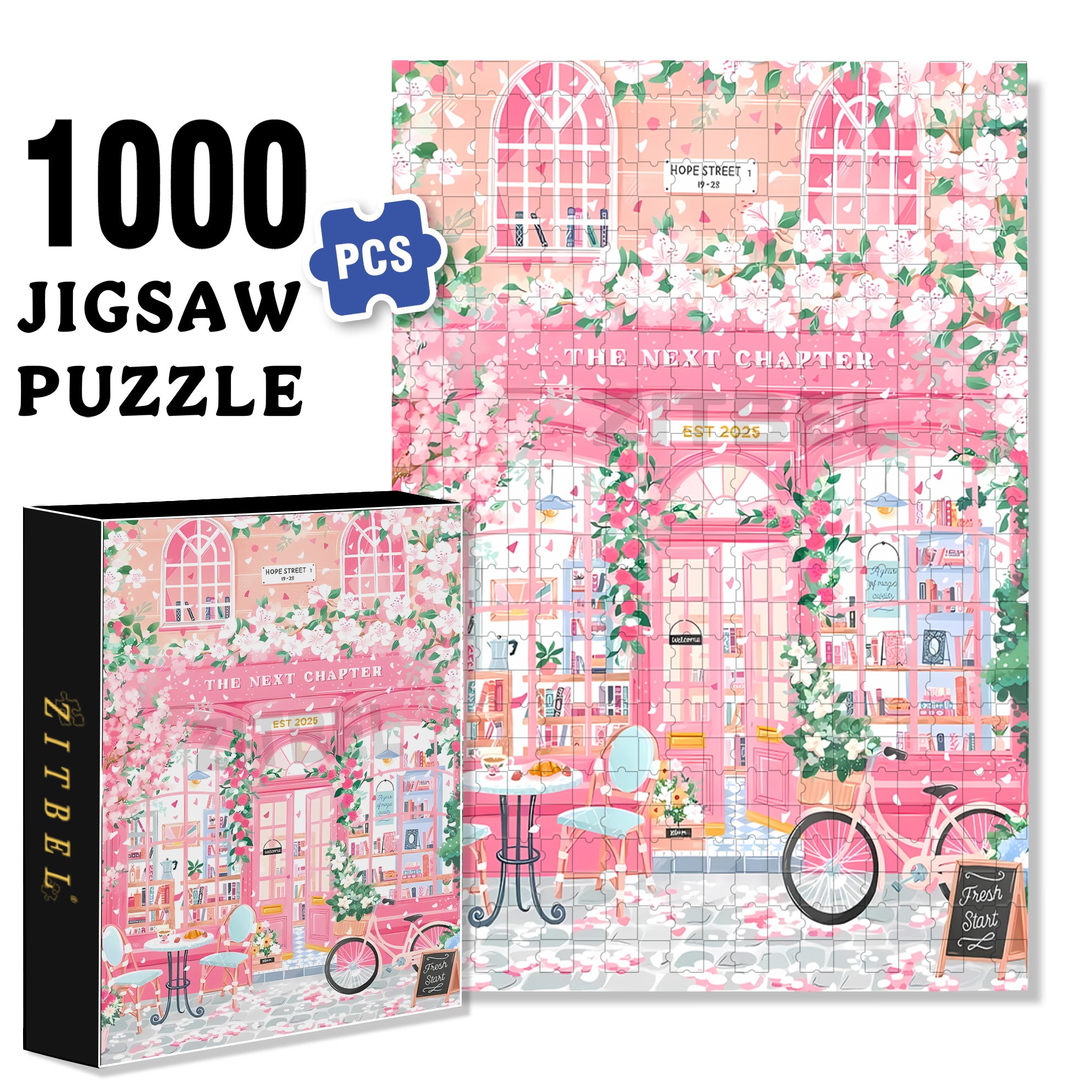 The Next Chapter 500pcs/1000pcs Jigsaw Puzzle, Scratch-Resistant, Interactive Family Game & Brain-Boosting DIY Decor, Perfect for Halloween, Christmas & New Year Gifts, Family Puzzle Game