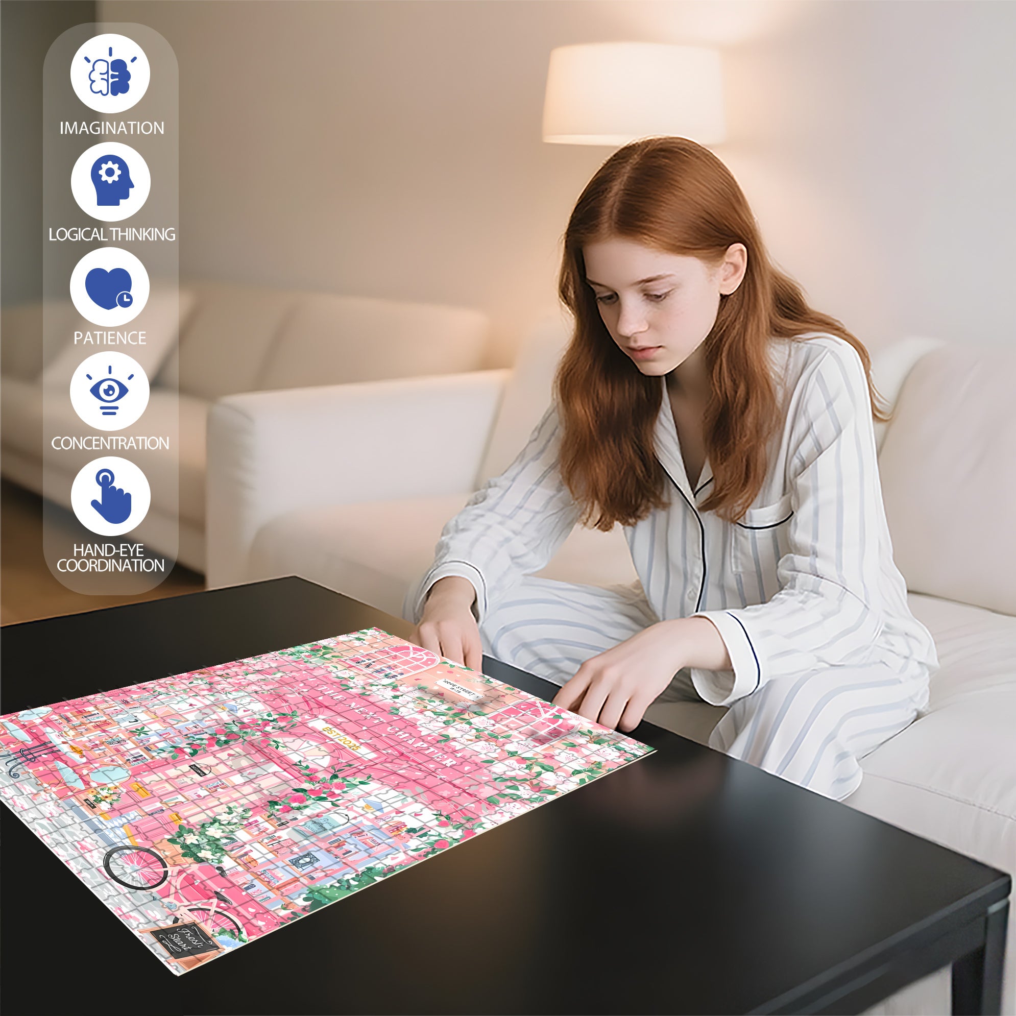 The Next Chapter 500pcs/1000pcs Jigsaw Puzzle, Scratch-Resistant, Interactive Family Game & Brain-Boosting DIY Decor, Perfect for Halloween, Christmas & New Year Gifts, Family Puzzle Game