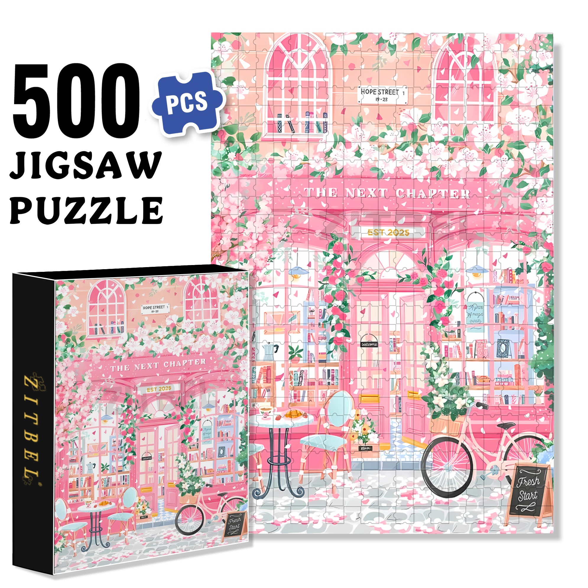 The Next Chapter 500pcs/1000pcs Jigsaw Puzzle, Scratch-Resistant, Interactive Family Game & Brain-Boosting DIY Decor, Perfect for Halloween, Christmas & New Year Gifts, Family Puzzle Game