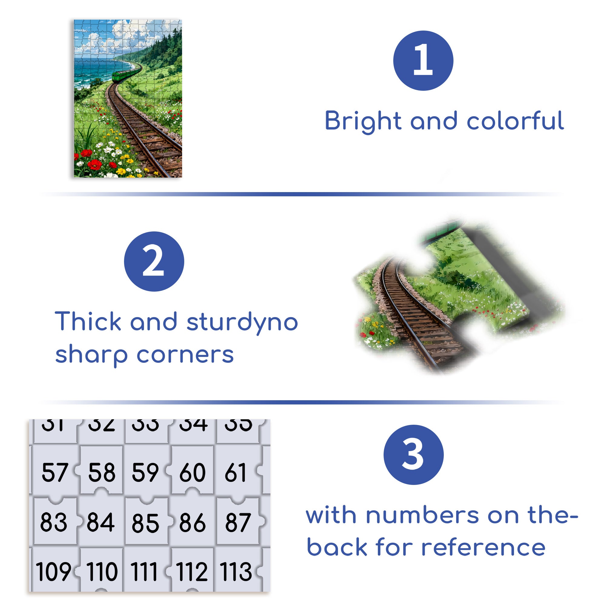 Train to Spring 500pcs/1000pcs Jigsaw Puzzle, Scratch-Resistant, Interactive Family Game & Brain-Boosting DIY Decor, Perfect for Halloween, Christmas & New Year Gifts, Family Puzzle Game