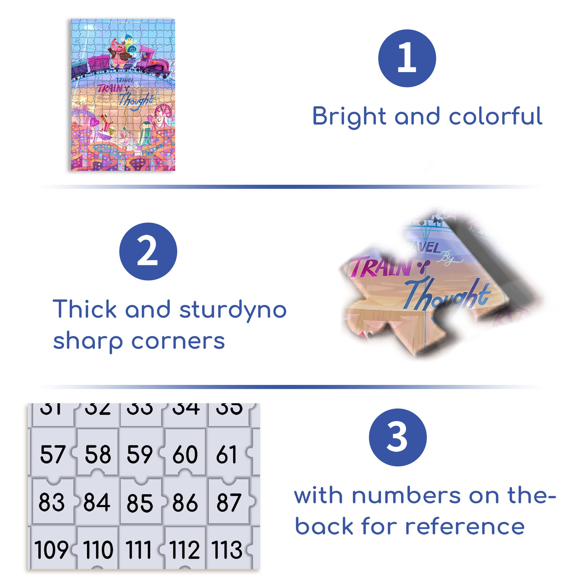Travel By Train 500pcs/1000pcs Jigsaw Puzzle, Scratch-Resistant, Interactive Family Game & Brain-Boosting DIY Decor, Perfect for Halloween, Christmas & New Year Gifts, Family Puzzle Game