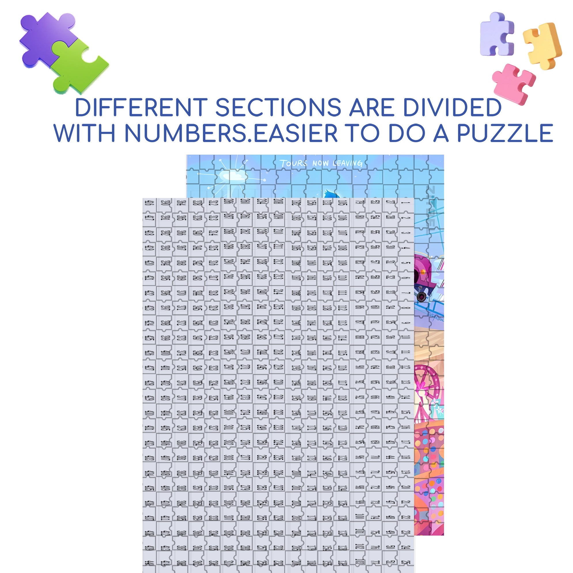 Travel By Train 500pcs/1000pcs Jigsaw Puzzle, Scratch-Resistant, Interactive Family Game & Brain-Boosting DIY Decor, Perfect for Halloween, Christmas & New Year Gifts, Family Puzzle Game