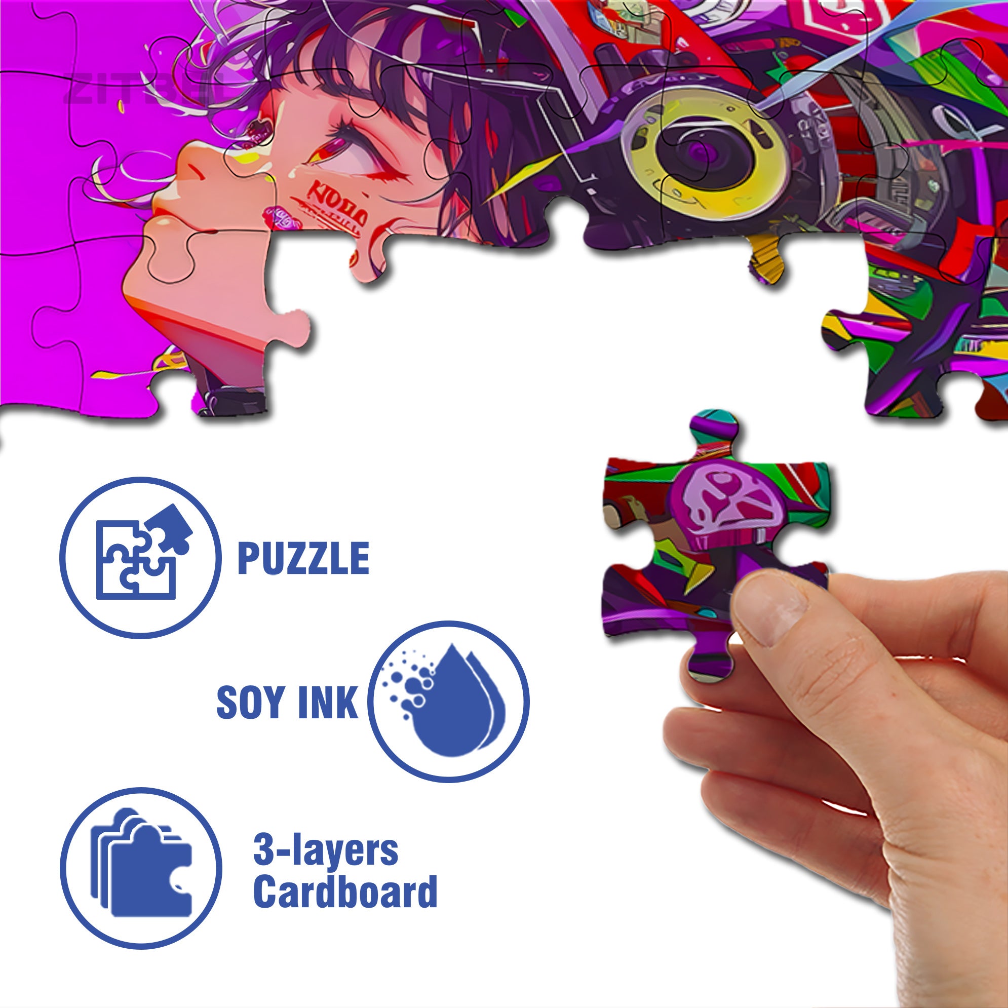 Vision Of The Future 500pcs/1000pcs Jigsaw Puzzle, Scratch-Resistant, Interactive Family Game & Brain-Boosting DIY Decor, Perfect for Halloween, Christmas & New Year Gifts, Family Puzzle Game
