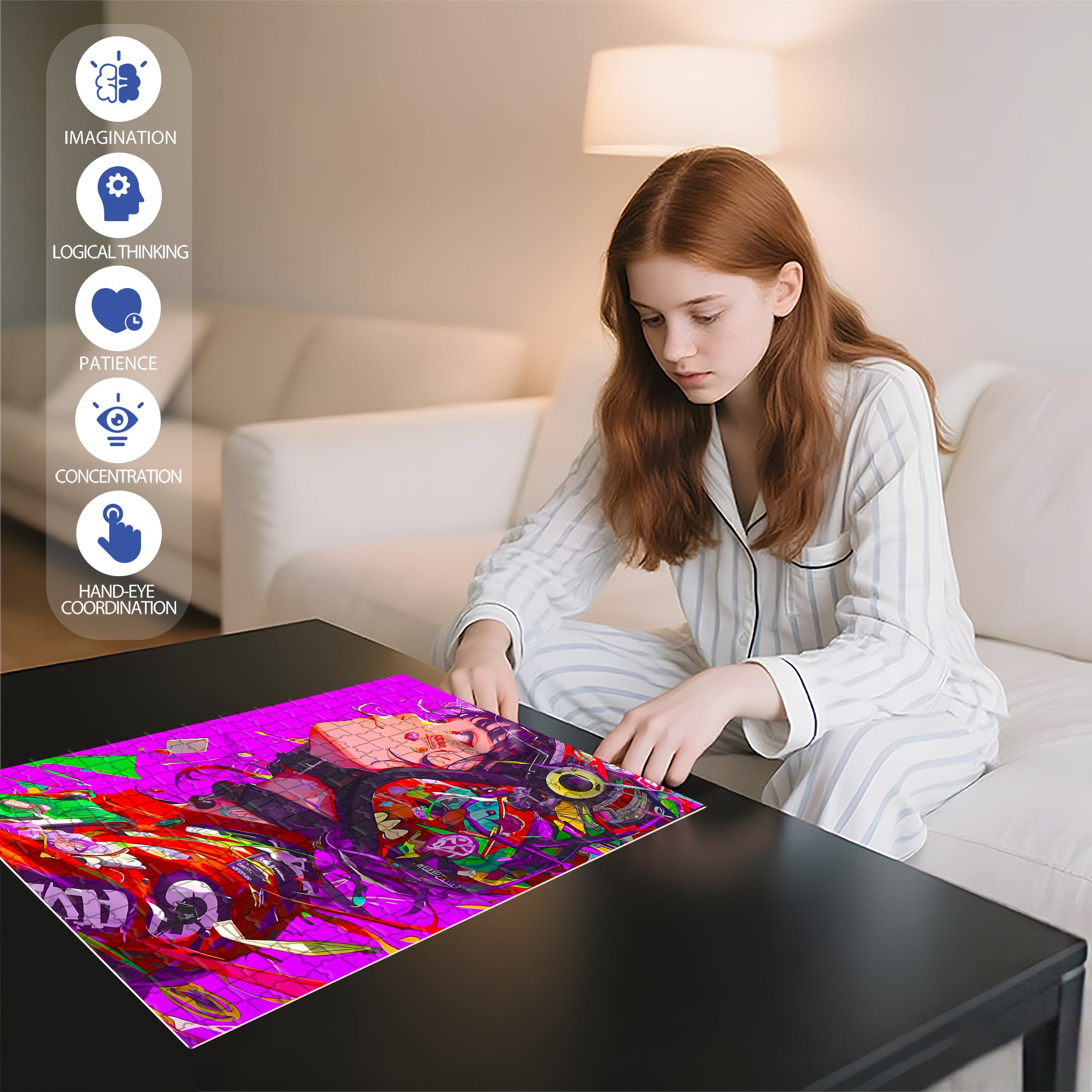 Vision Of The Future 500pcs/1000pcs Jigsaw Puzzle, Scratch-Resistant, Interactive Family Game & Brain-Boosting DIY Decor, Perfect for Halloween, Christmas & New Year Gifts, Family Puzzle Game