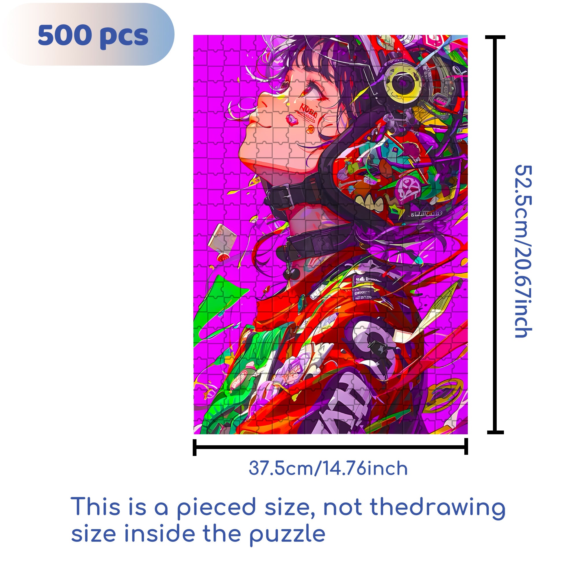 Vision Of The Future 500pcs/1000pcs Jigsaw Puzzle, Scratch-Resistant, Interactive Family Game & Brain-Boosting DIY Decor, Perfect for Halloween, Christmas & New Year Gifts, Family Puzzle Game