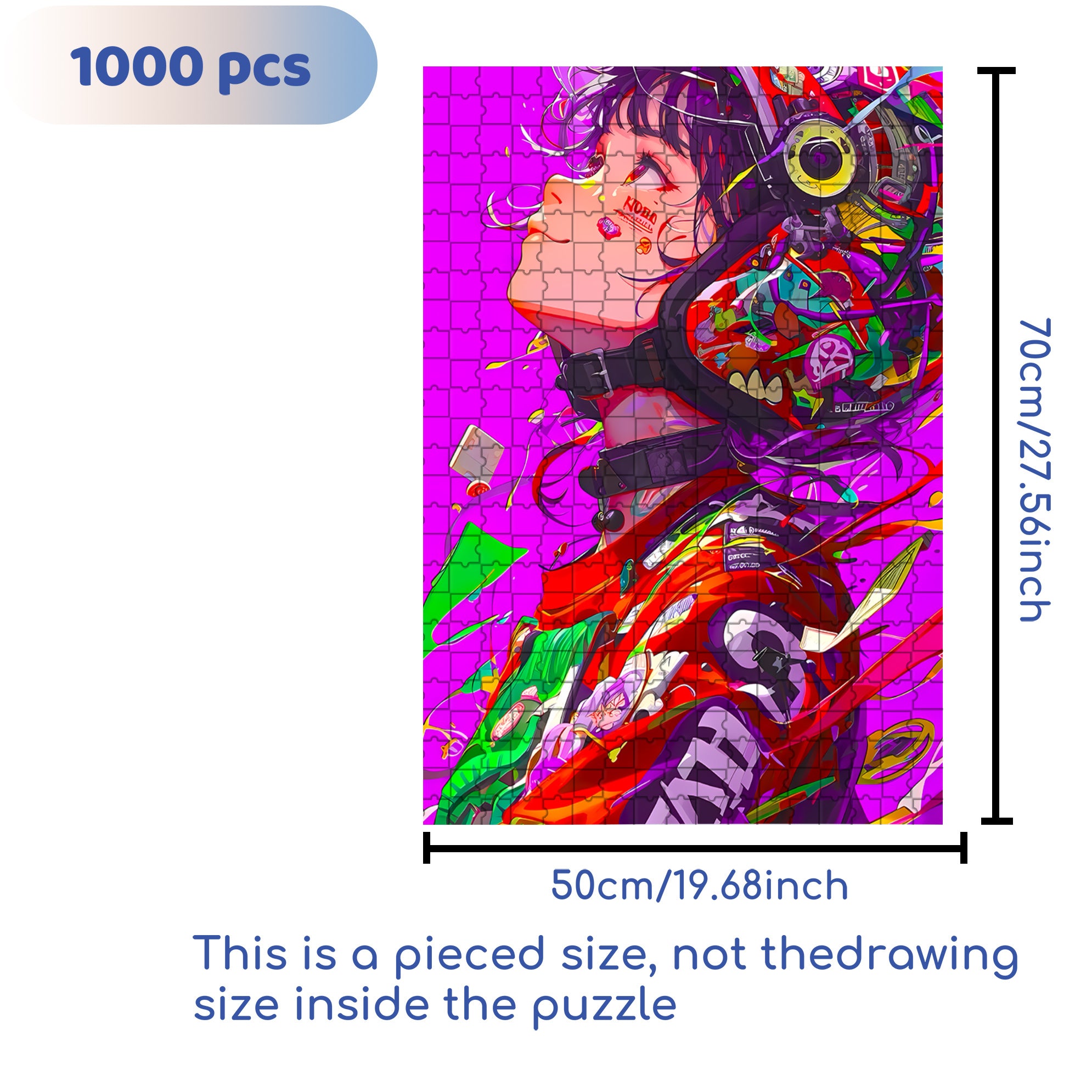 Vision Of The Future 500pcs/1000pcs Jigsaw Puzzle, Scratch-Resistant, Interactive Family Game & Brain-Boosting DIY Decor, Perfect for Halloween, Christmas & New Year Gifts, Family Puzzle Game