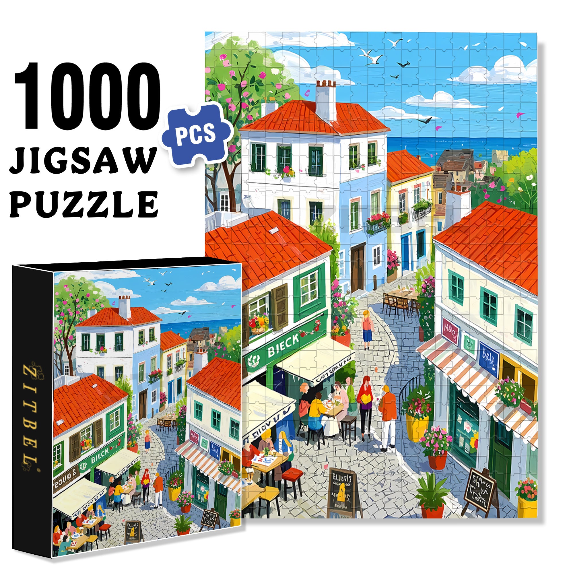 Weekend 500pcs/1000pcs Jigsaw Puzzle, Scratch-Resistant, Interactive Family Game & Brain-Boosting DIY Decor, Perfect for Halloween, Christmas & New Year Gifts, Family Puzzle Game