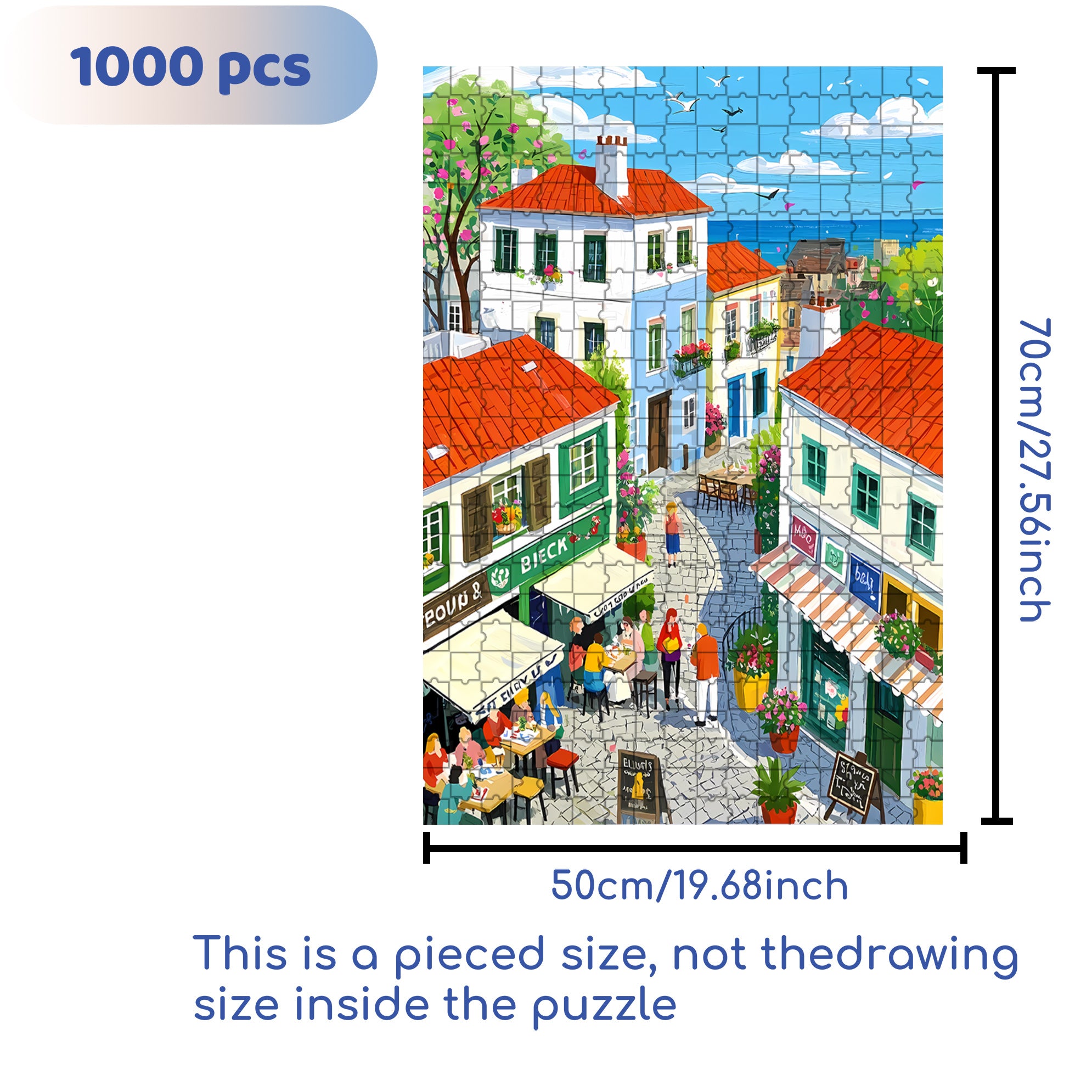 Weekend 500pcs/1000pcs Jigsaw Puzzle, Scratch-Resistant, Interactive Family Game & Brain-Boosting DIY Decor, Perfect for Halloween, Christmas & New Year Gifts, Family Puzzle Game