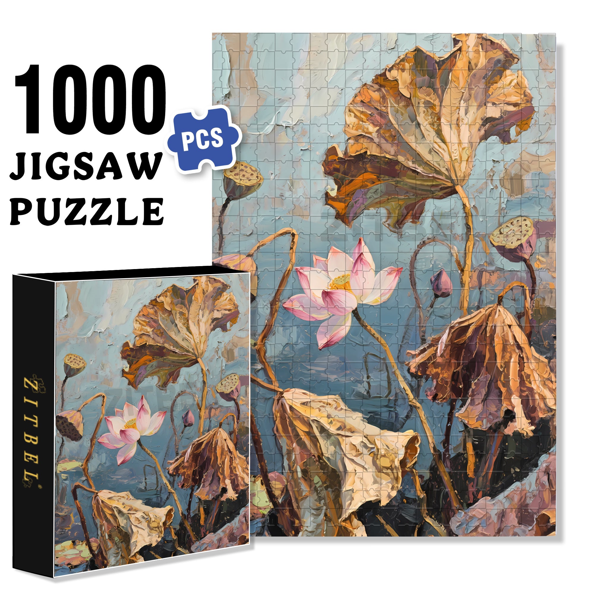 Wither 500pcs/1000pcs Jigsaw Puzzle, Scratch-Resistant, Interactive Family Game & Brain-Boosting DIY Decor, Perfect for Halloween, Christmas & New Year Gifts, Family Puzzle Game