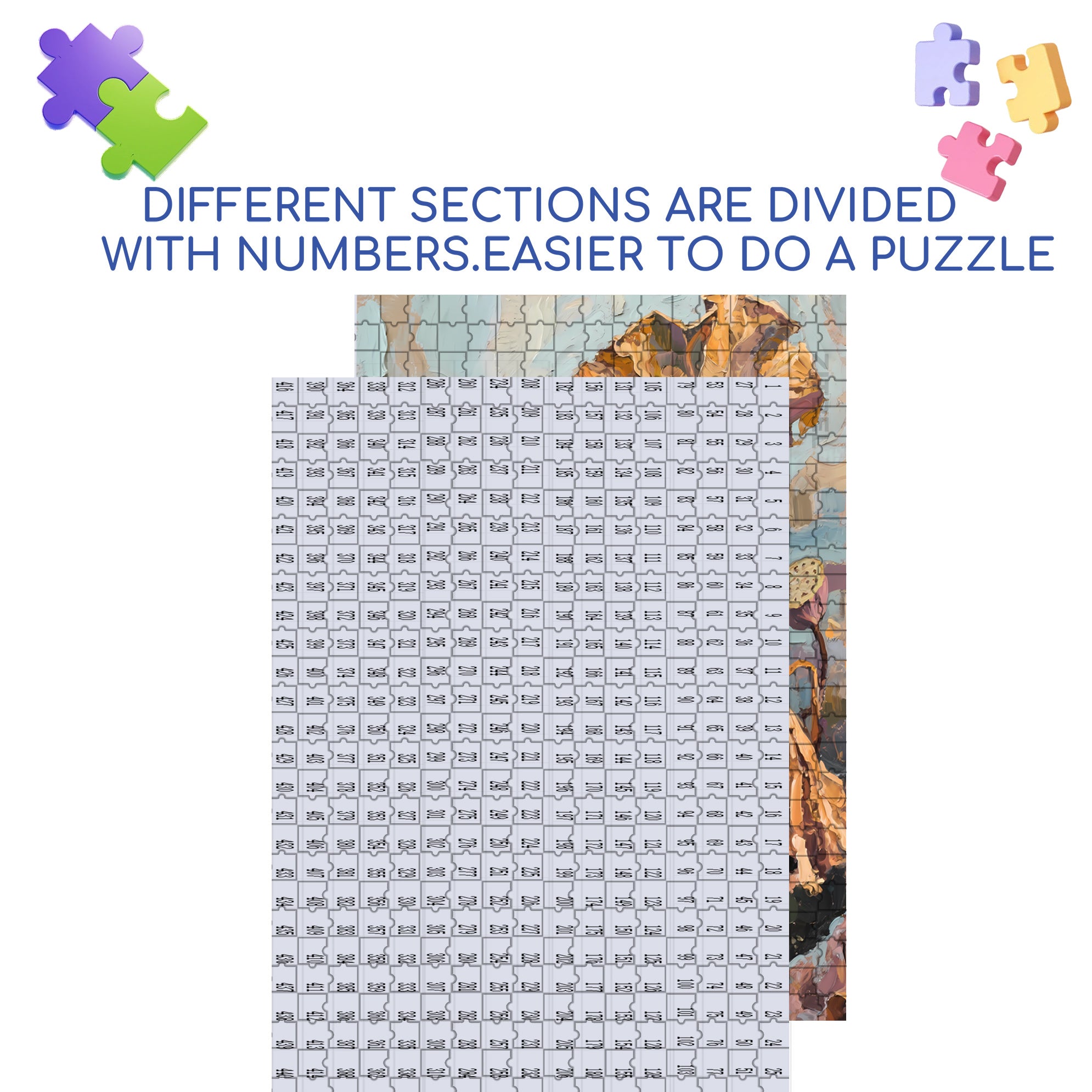 Wither 500pcs/1000pcs Jigsaw Puzzle, Scratch-Resistant, Interactive Family Game & Brain-Boosting DIY Decor, Perfect for Halloween, Christmas & New Year Gifts, Family Puzzle Game