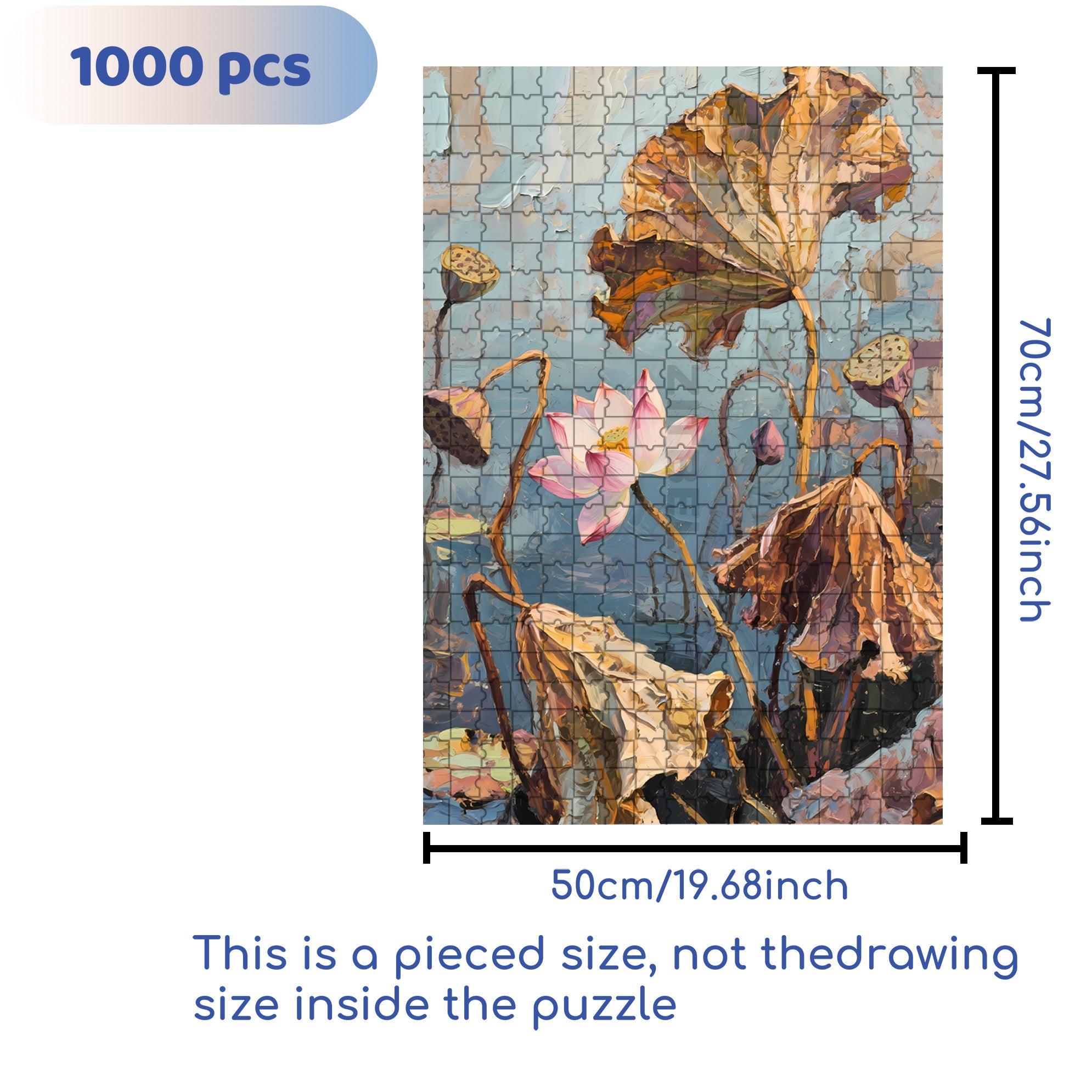 Wither 500pcs/1000pcs Jigsaw Puzzle, Scratch-Resistant, Interactive Family Game & Brain-Boosting DIY Decor, Perfect for Halloween, Christmas & New Year Gifts, Family Puzzle Game
