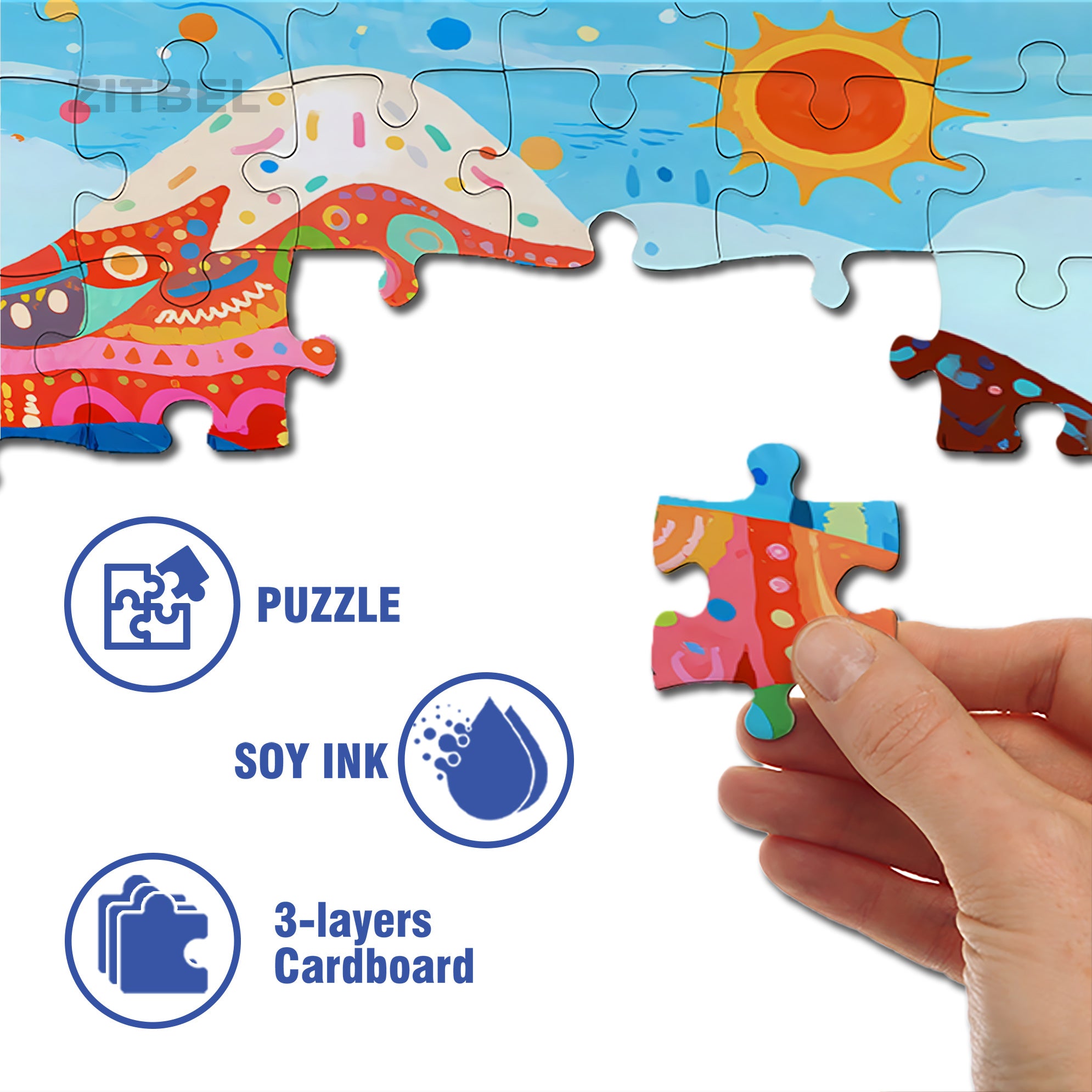 Wonderful World 500pcs/1000pcs Jigsaw Puzzle, Scratch-Resistant, Interactive Family Game & Brain-Boosting DIY Decor, Perfect for Halloween, Christmas & New Year Gifts, Family Puzzle Game