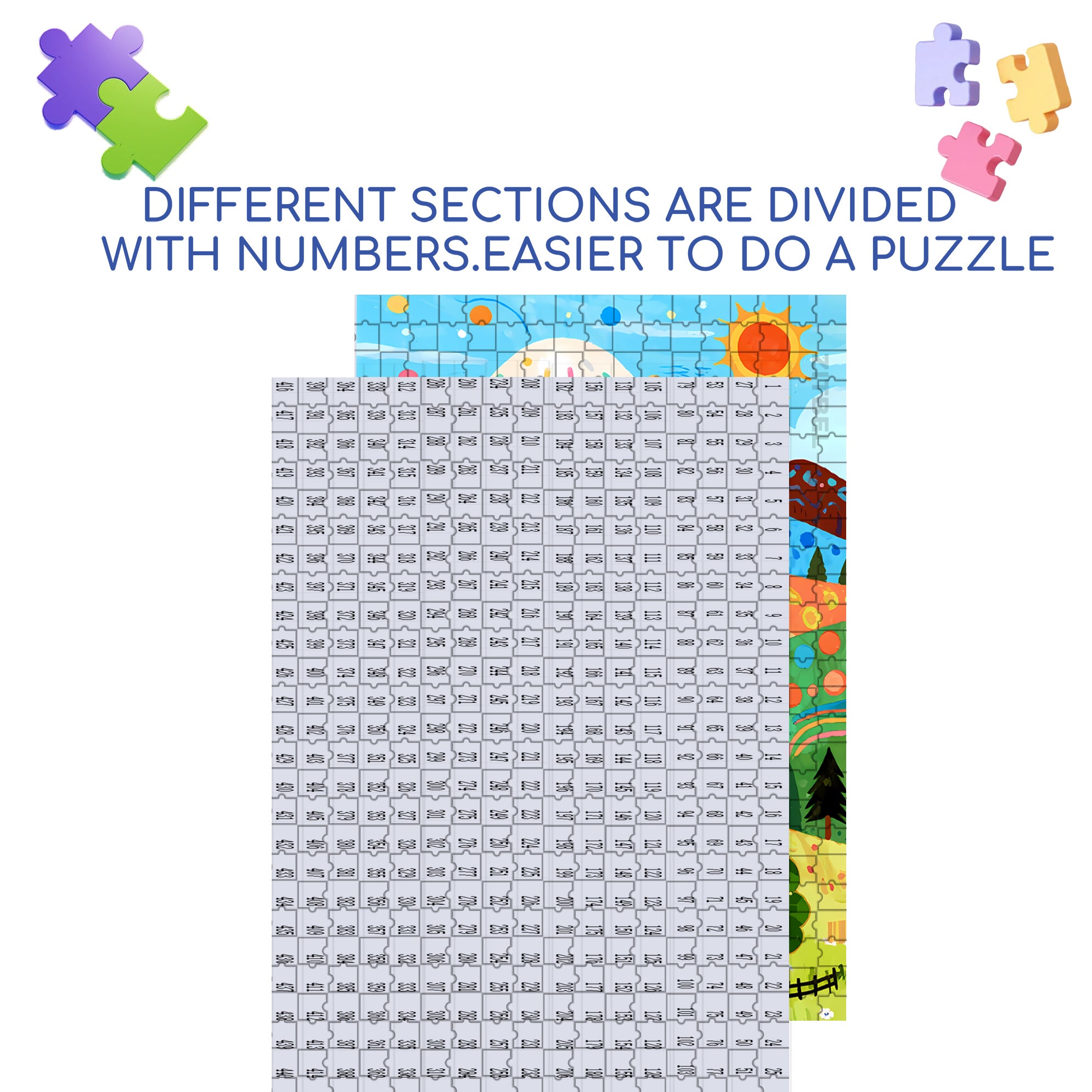 Wonderful World 500pcs/1000pcs Jigsaw Puzzle, Scratch-Resistant, Interactive Family Game & Brain-Boosting DIY Decor, Perfect for Halloween, Christmas & New Year Gifts, Family Puzzle Game
