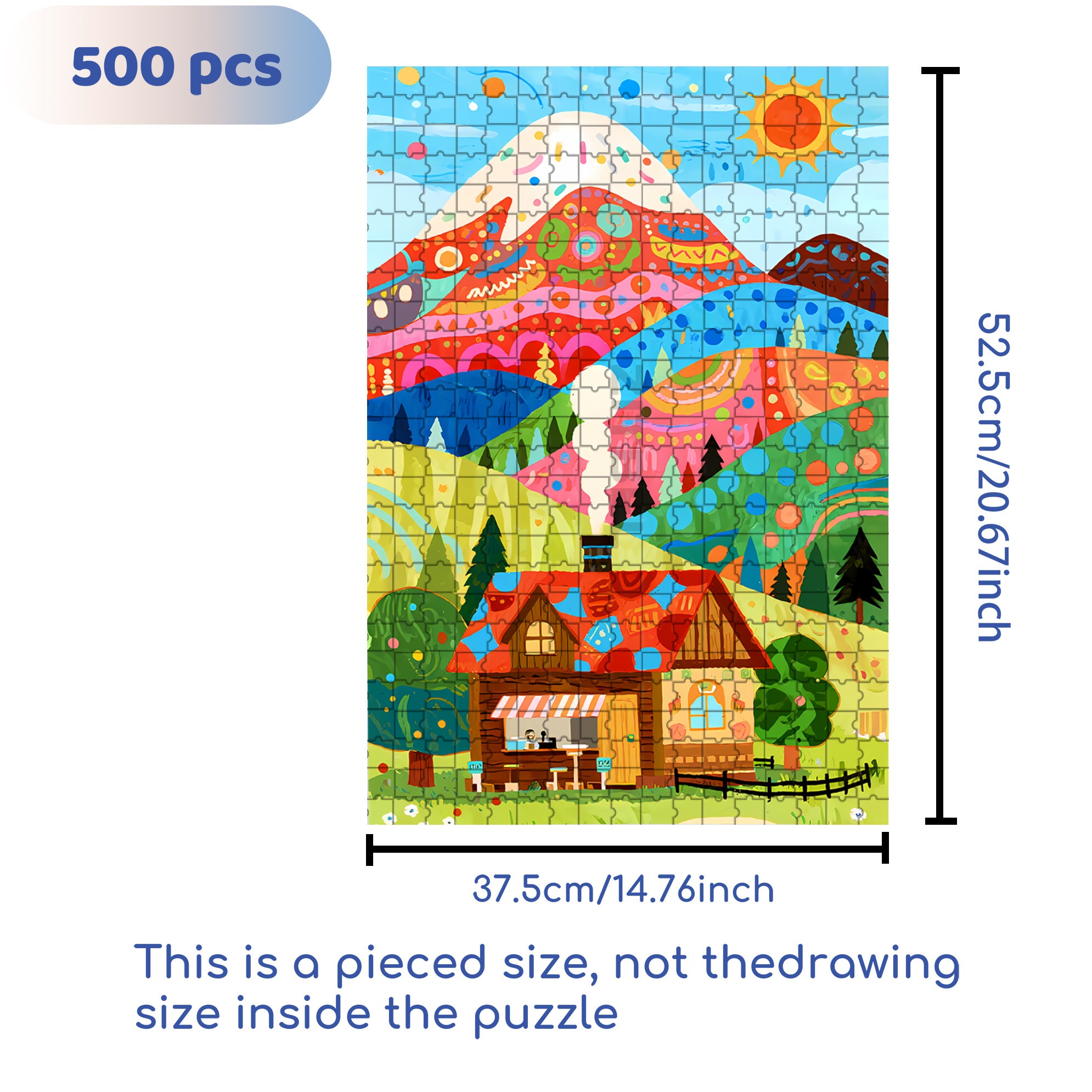 Wonderful World 500pcs/1000pcs Jigsaw Puzzle, Scratch-Resistant, Interactive Family Game & Brain-Boosting DIY Decor, Perfect for Halloween, Christmas & New Year Gifts, Family Puzzle Game