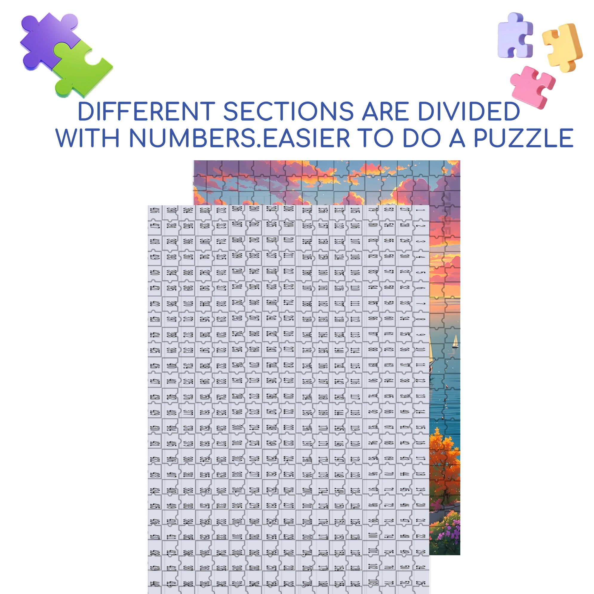 Work At Sunrise 500pcs/1000pcs Jigsaw Puzzle, Scratch-Resistant, Interactive Family Game & Brain-Boosting DIY Decor, Perfect for Halloween, Christmas & New Year Gifts, Family Puzzle Game